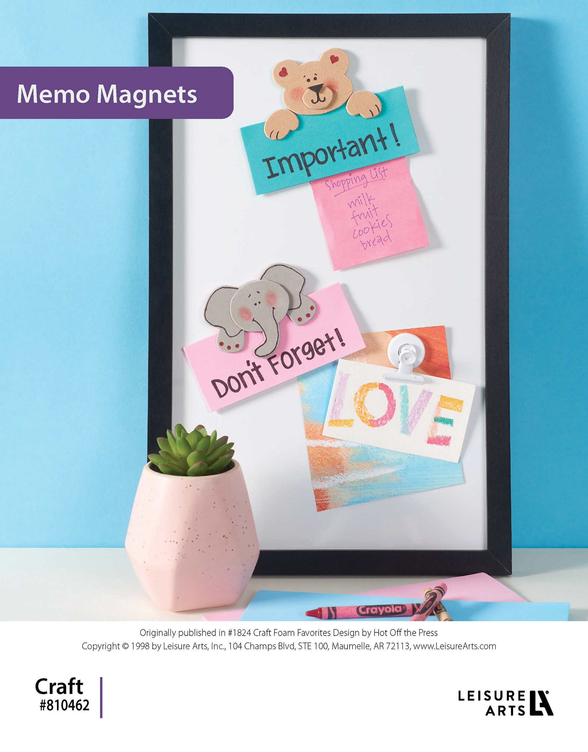 Craft Foam Favorites Memo Magnets ePattern