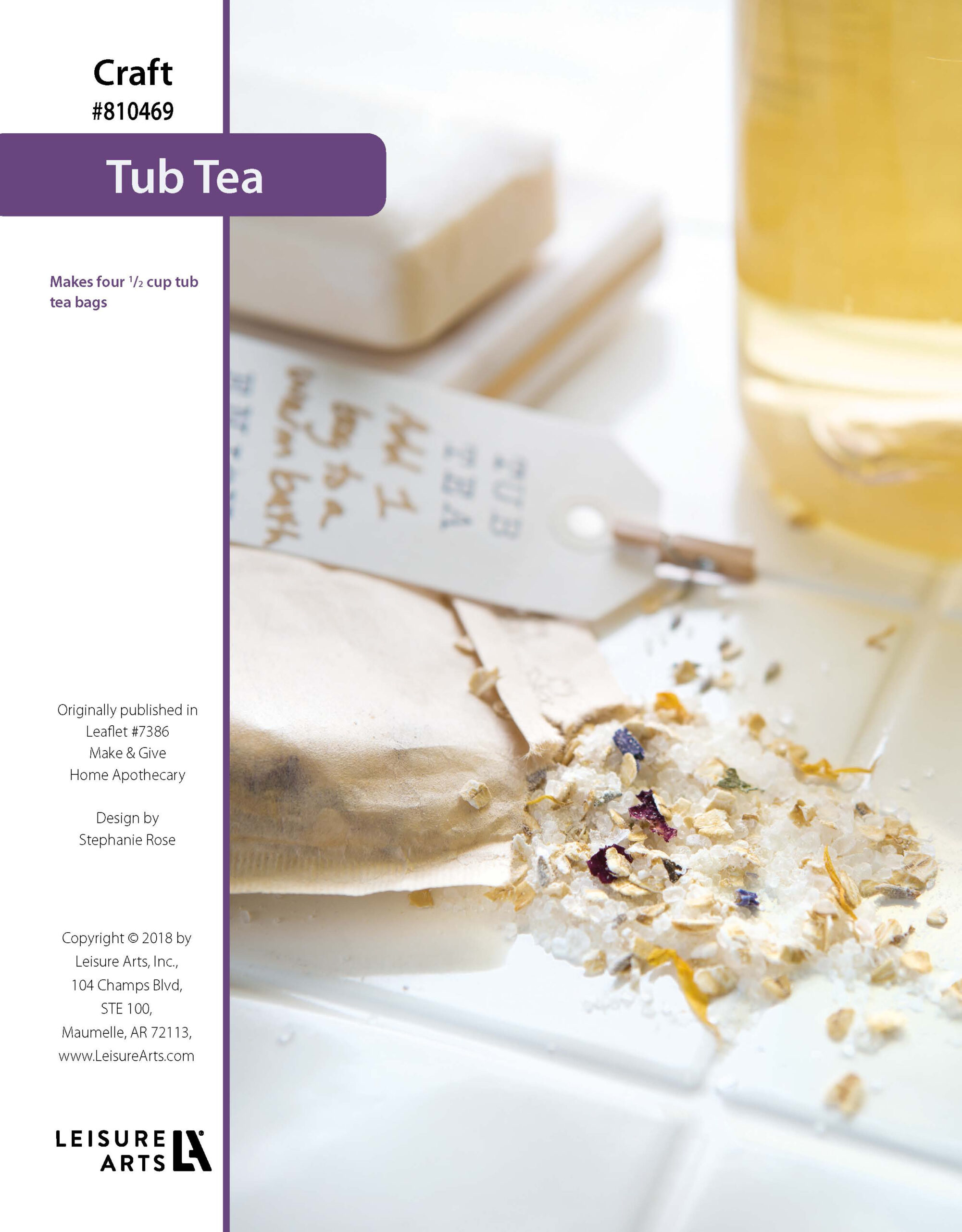 Leisure Arts ePattern Apothecary Tub Tea