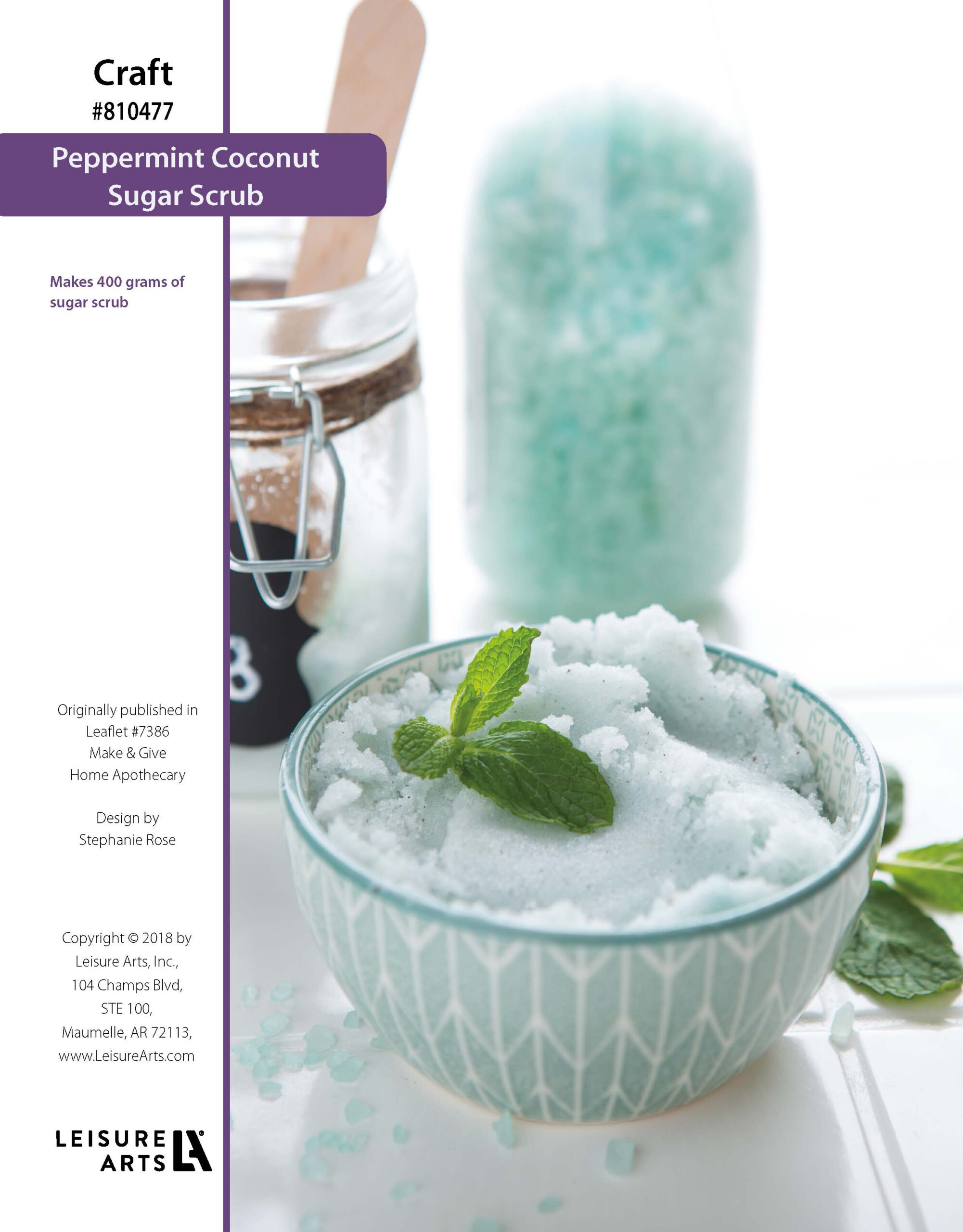 Leisure Arts ePattern Apothecary Peppermint Coconut Sugar Scrub
