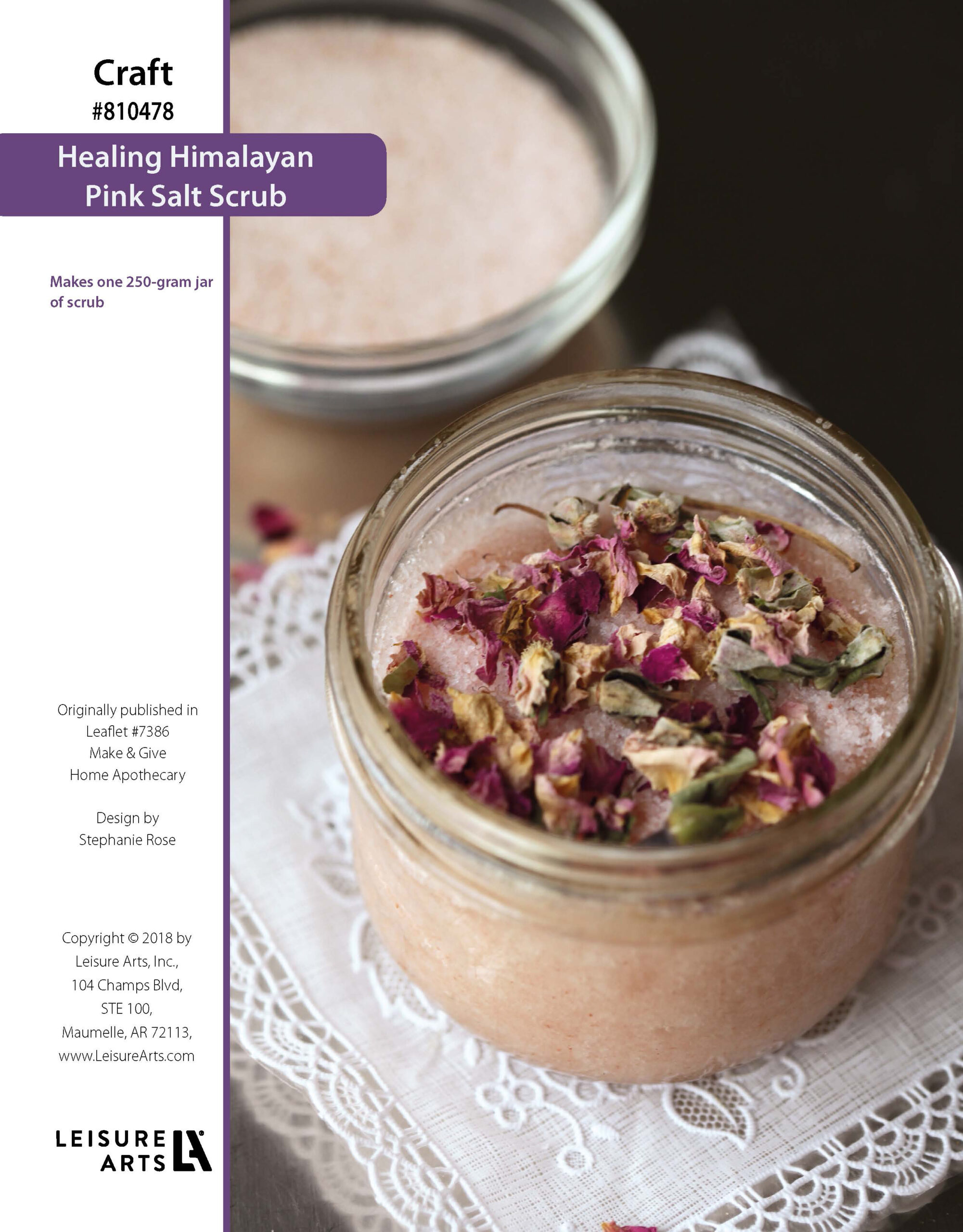 Leisure Arts ePattern Healing Himalayan Pink Salt Scrub