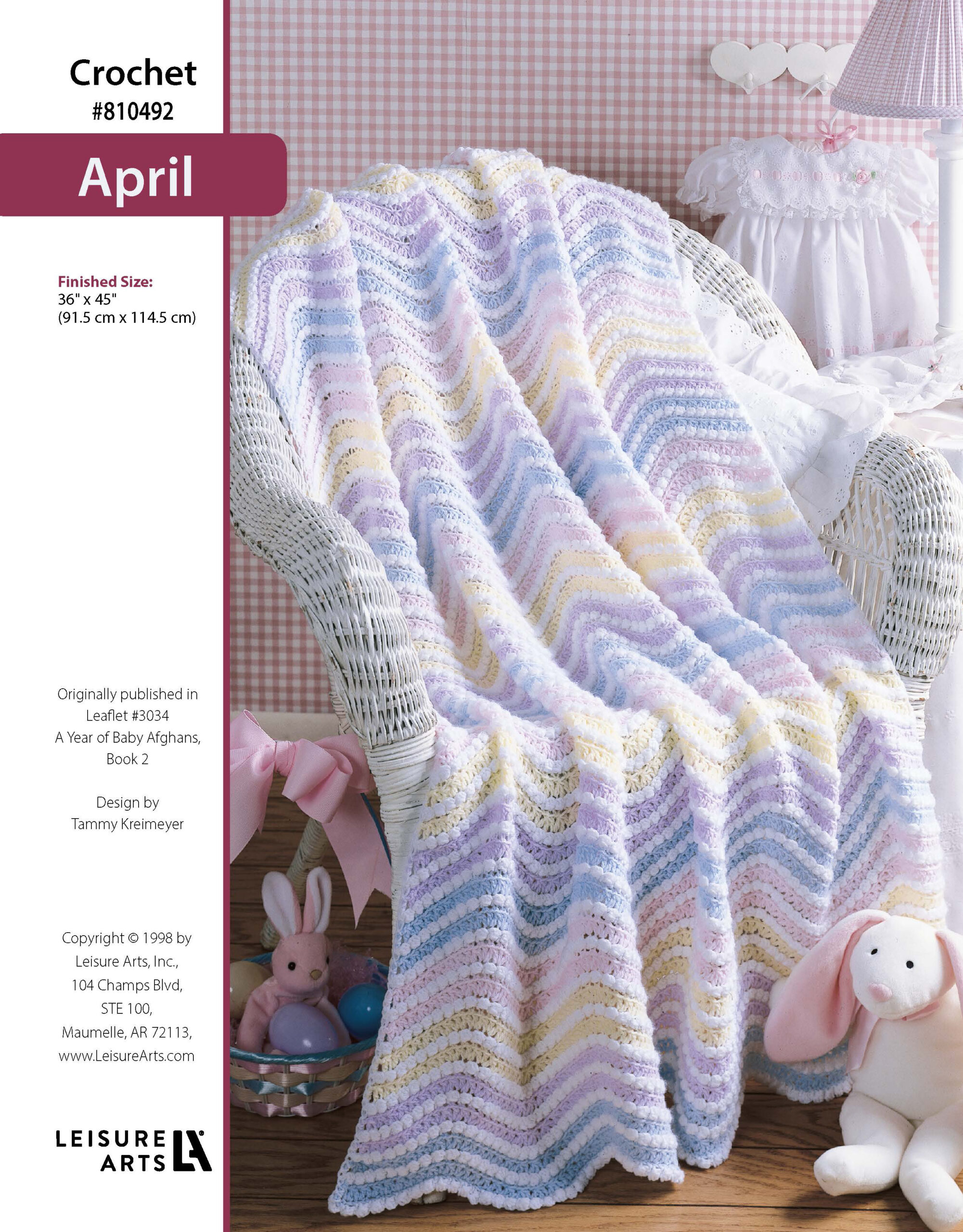 Leisure Arts A Year of Baby Afghans Book 2 April Crochet ePattern