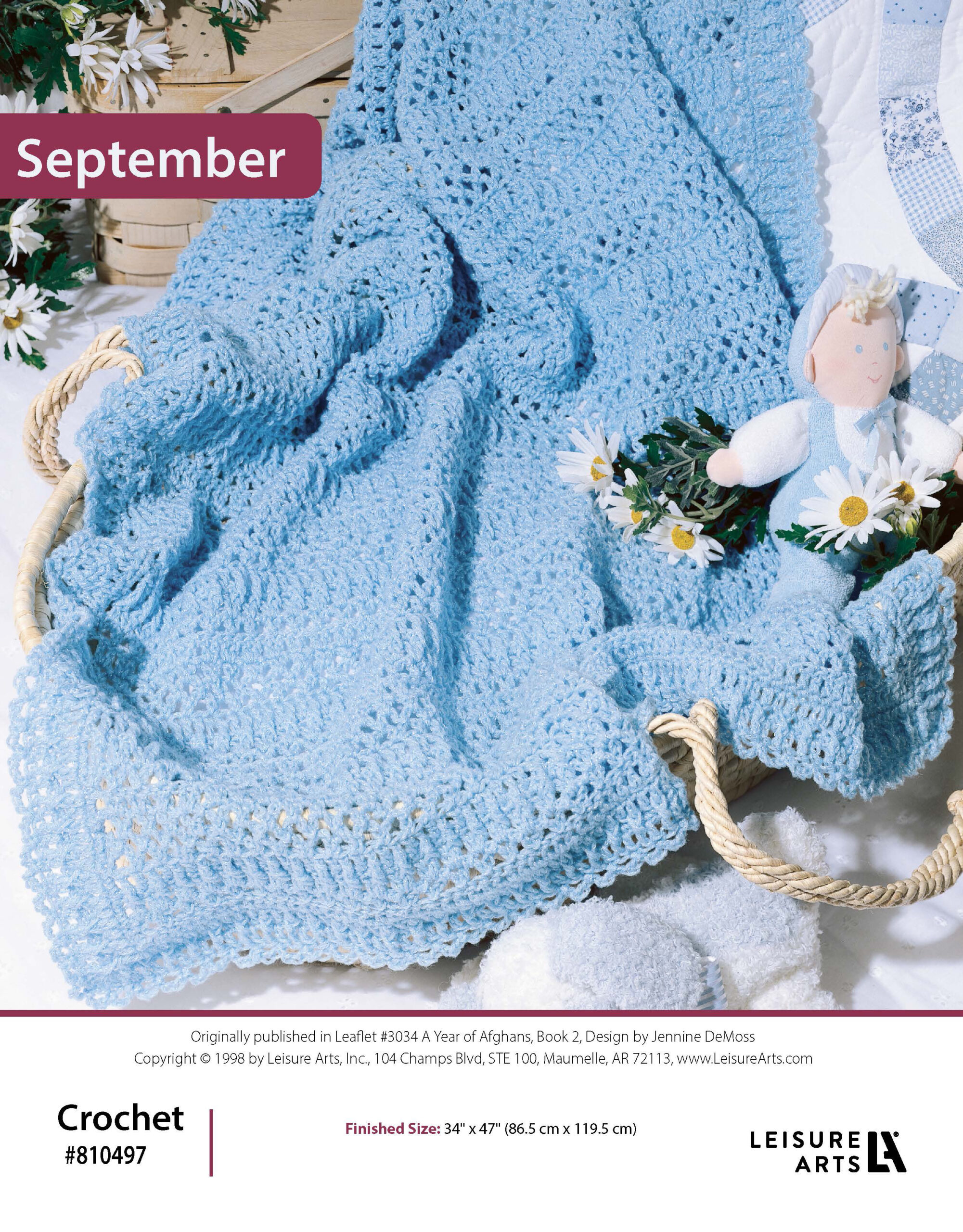 Leisure Arts A Year of Baby Afghans Book 2 September Crochet ePattern