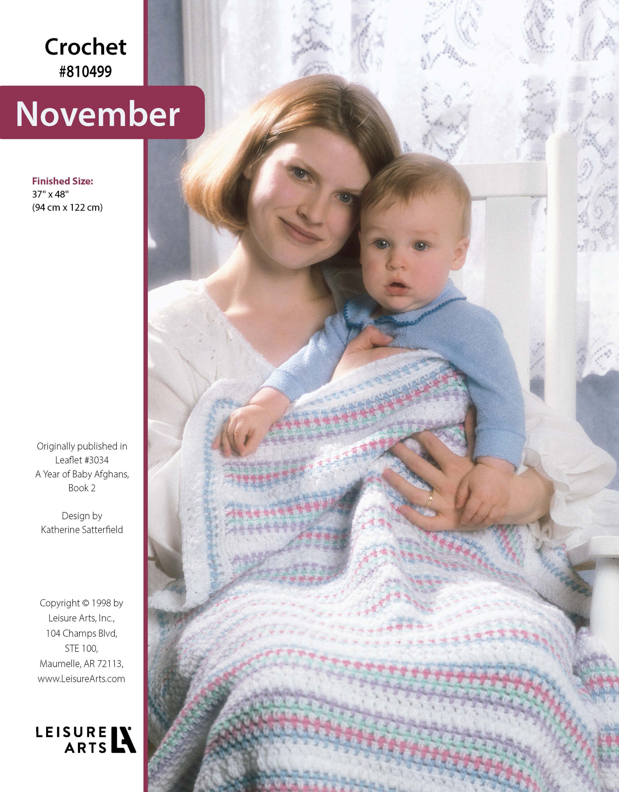 Leisure Arts A Year of Baby Afghans Book 2 November Crochet ePattern