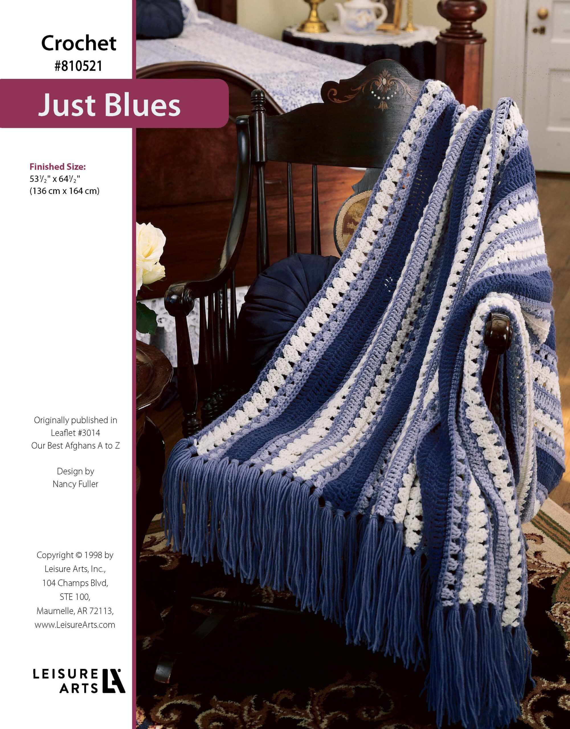 Leisure Arts Our Best Afghans A To Z Just Blues Crochet ePattern
