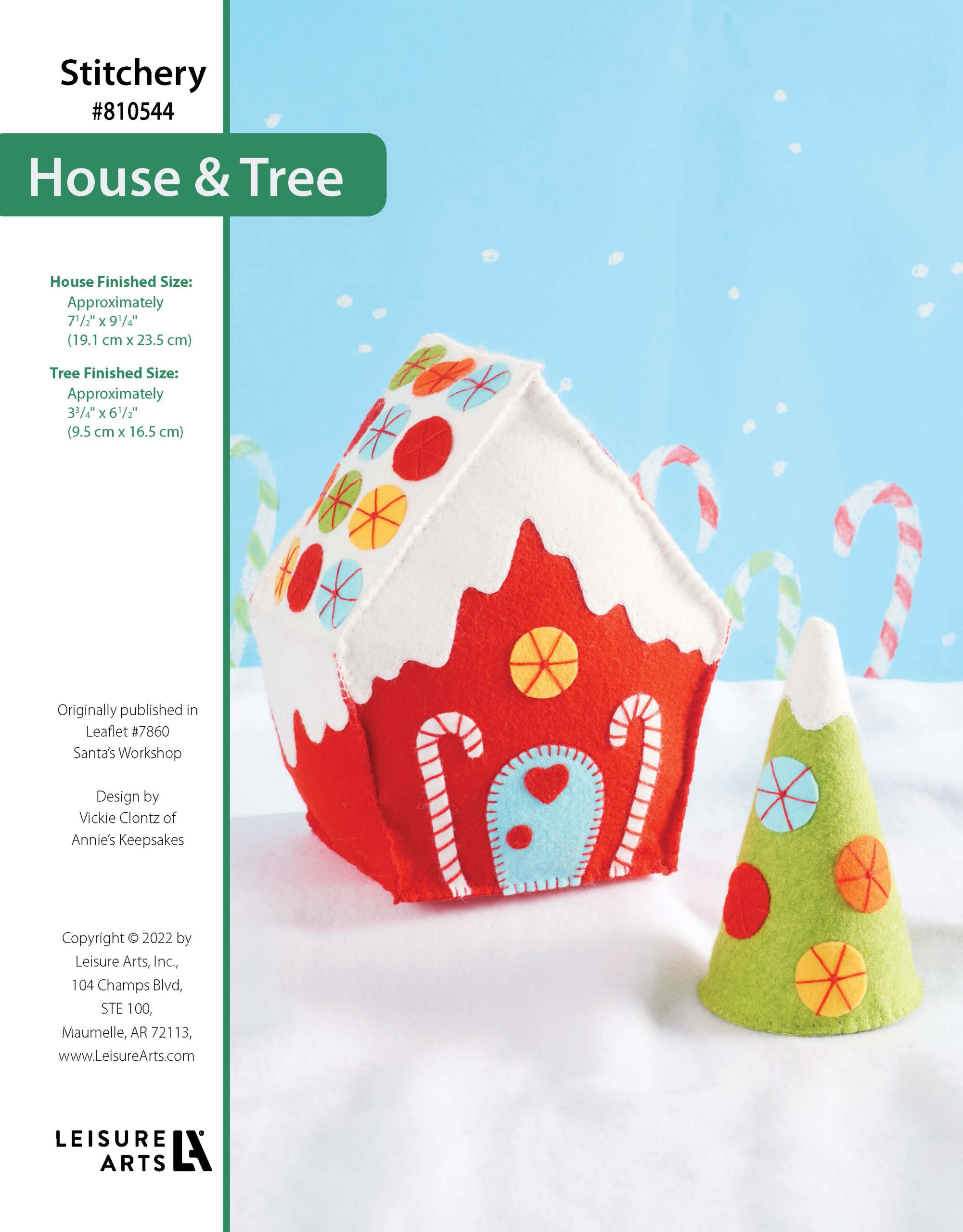 Leisure Arts Santas Workshop House Tree Stitchery ePattern