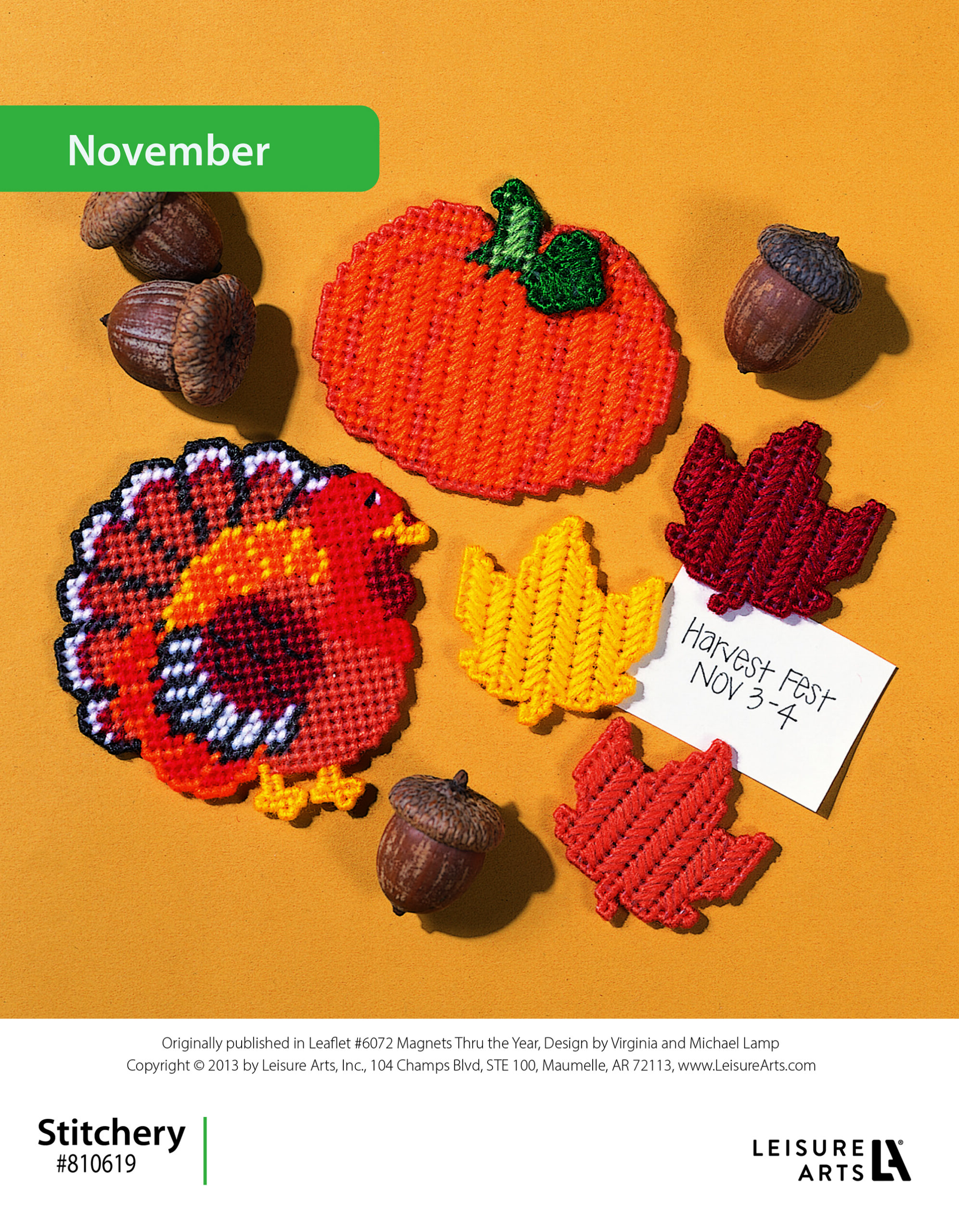 Leisure Arts ePattern Magnets Thru The Year November