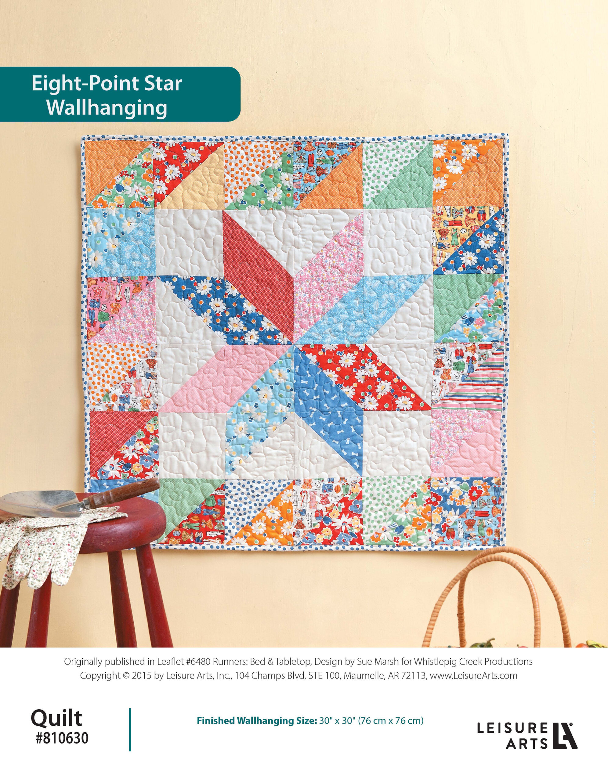 Leisure Arts Runners EightPoint Star Wall Hanging Quilt ePattern
