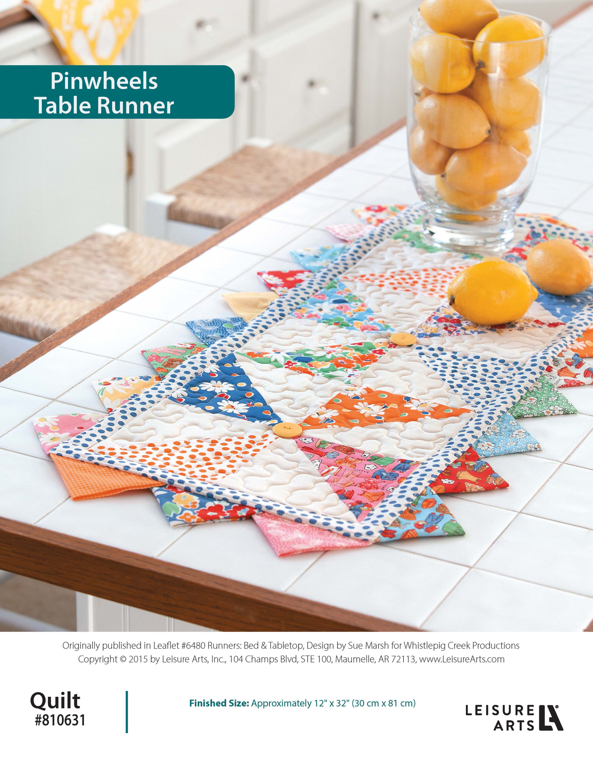 Leisure Arts Runners Pinwheels Table Runner Quilt ePattern