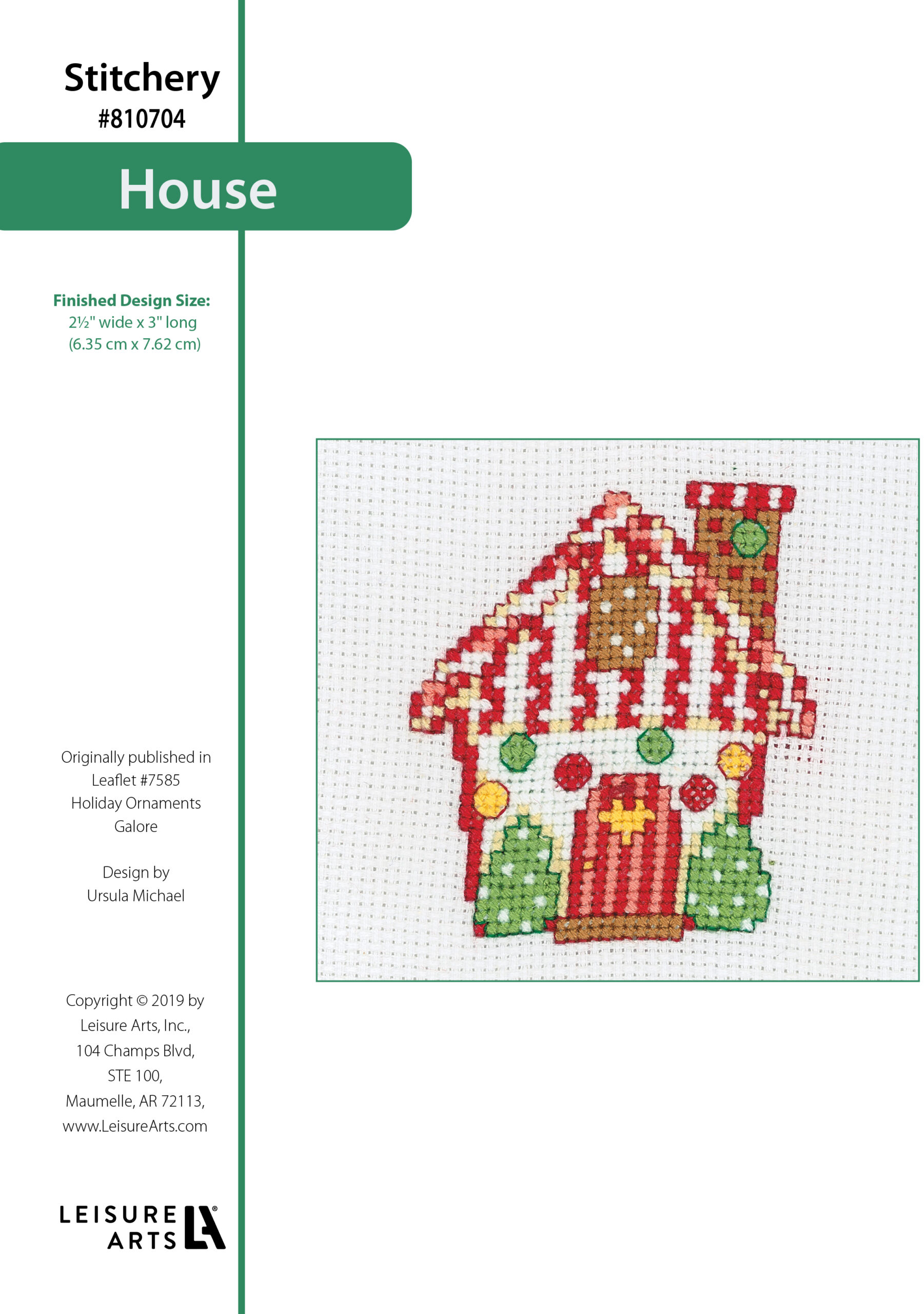 Leisure Arts Holiday Ornaments Galore House Cross Stitch ePattern