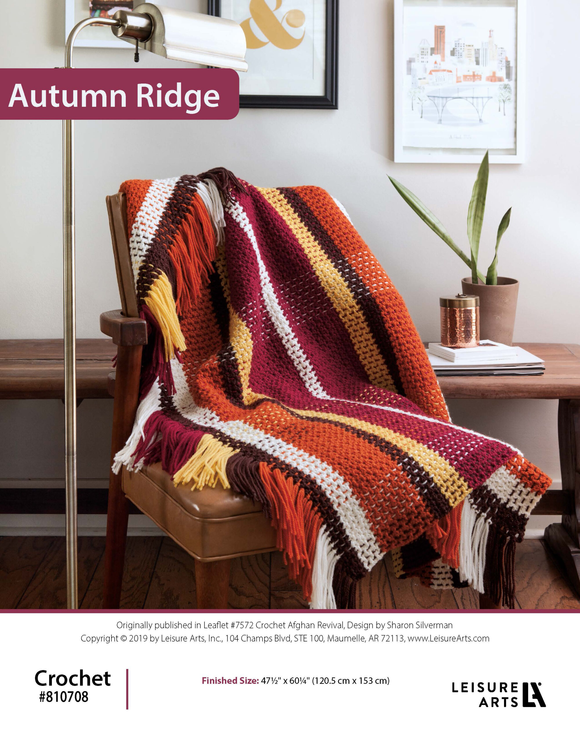Leisure Arts Crochet Afghan Revival Autumn Ridge ePattern