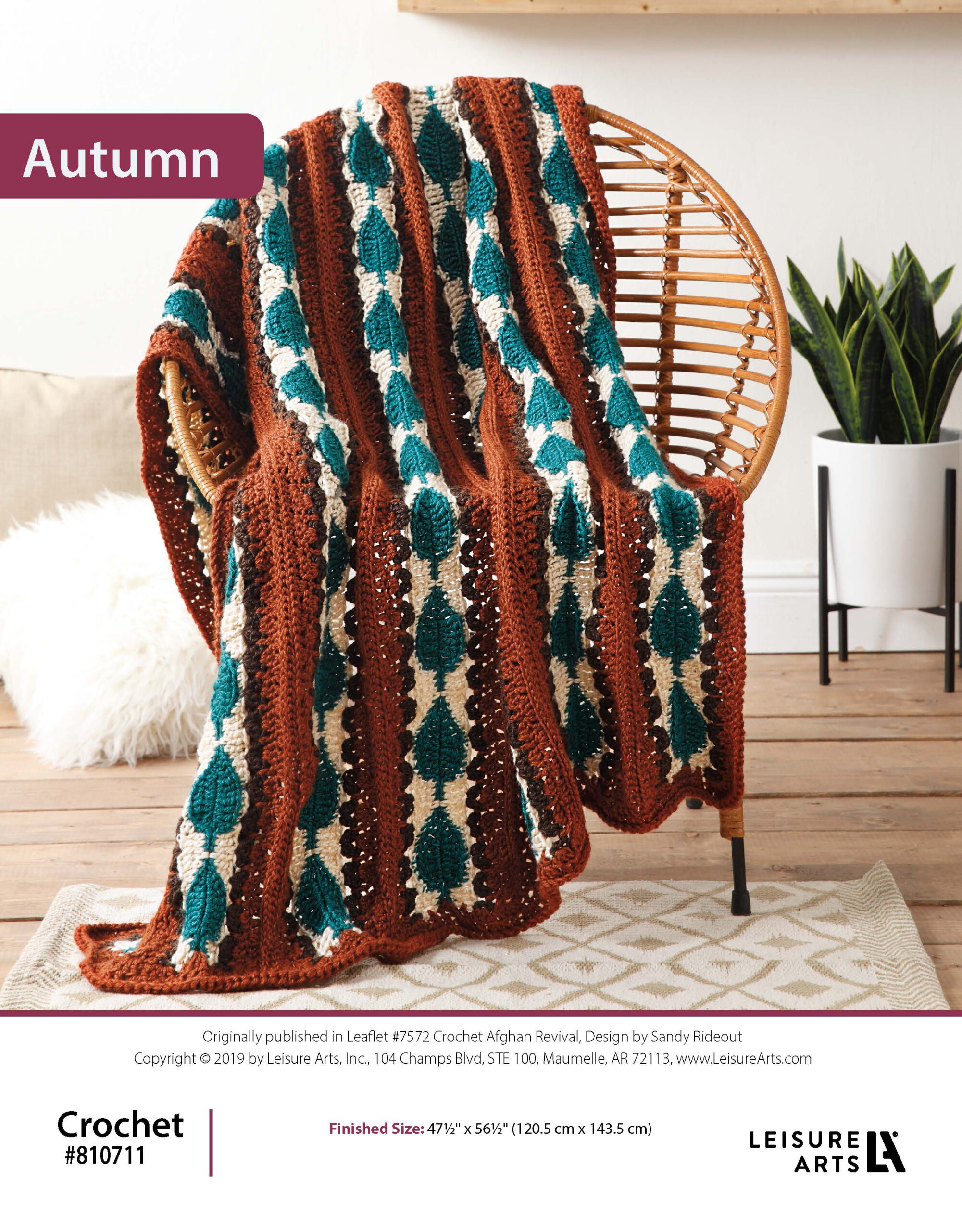 Leisure Arts Crochet Afghan Revival Autumn ePattern