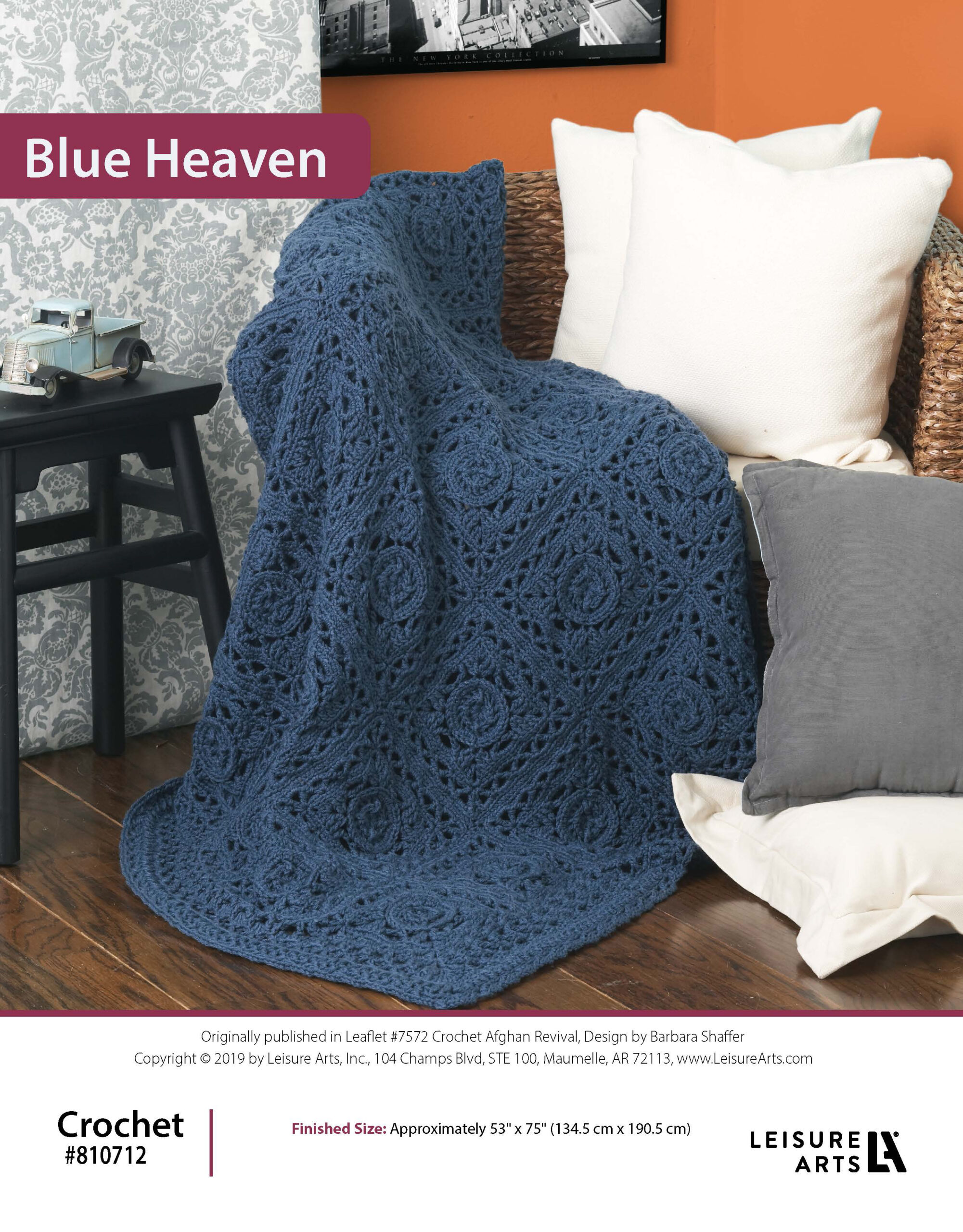 Leisure Arts Crochet Afghan Revival Blue Heaven ePattern