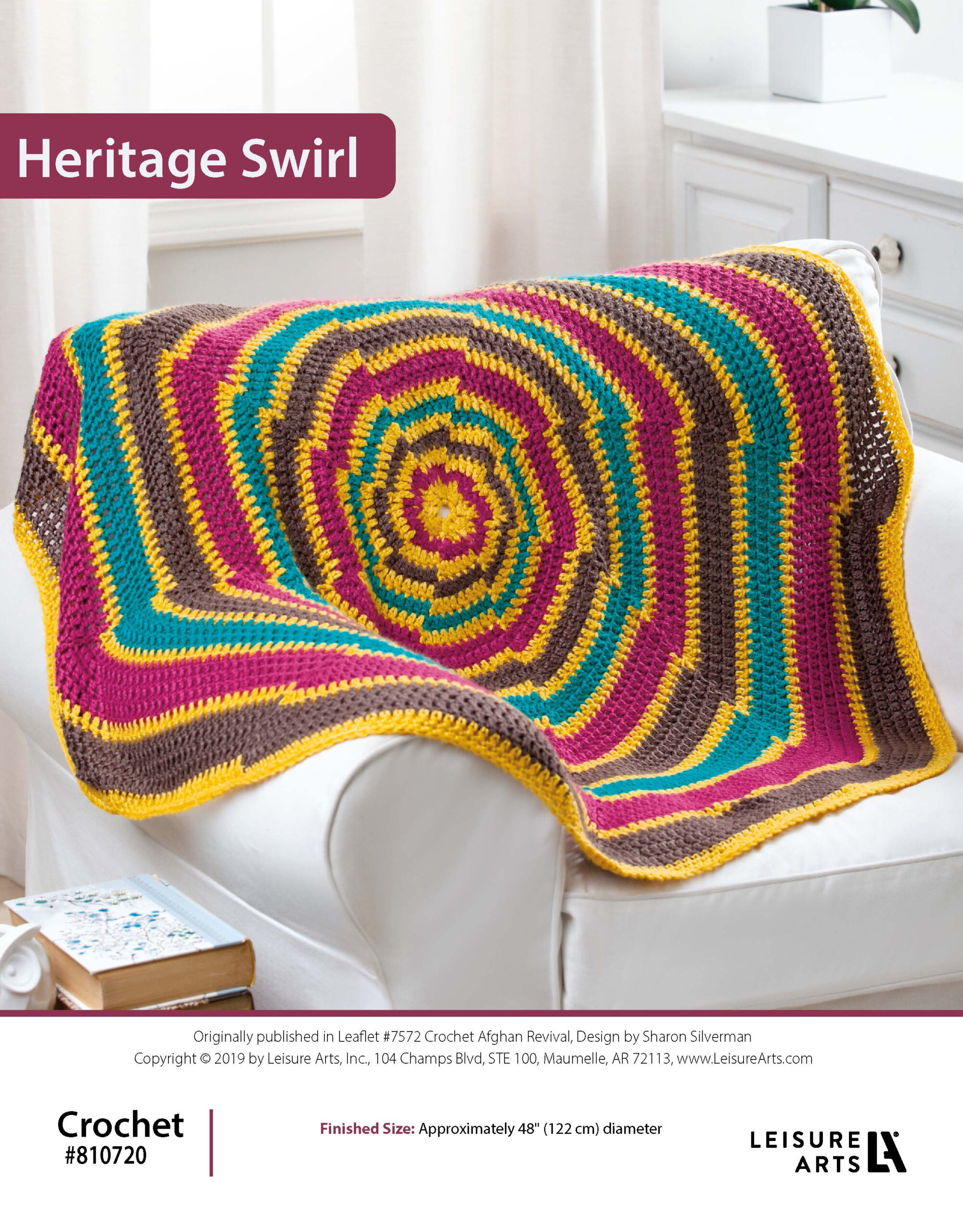 Leisure Arts Crochet Afghan Revival Heritage Swirl ePattern
