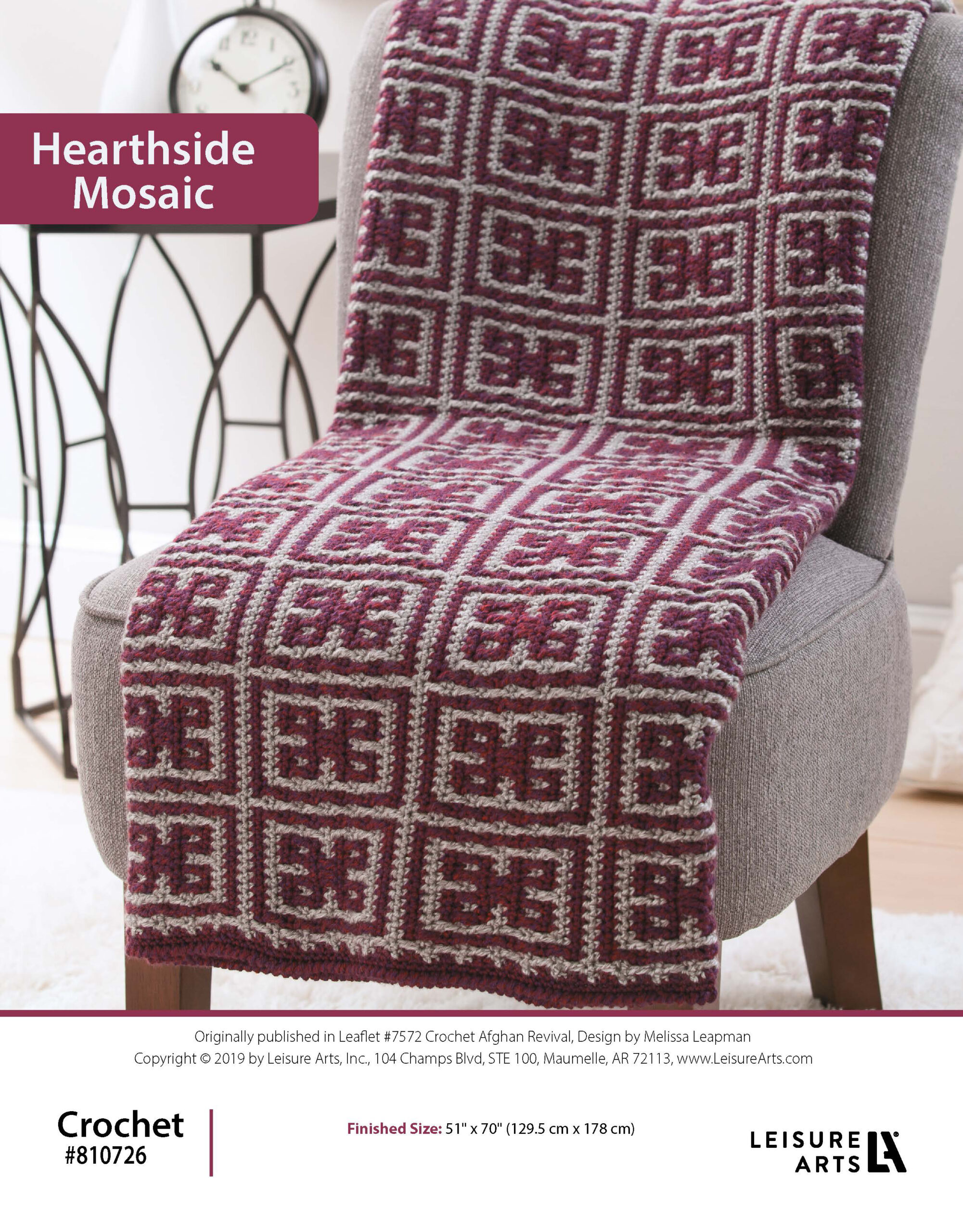 Leisure Arts Crochet Afghan Revival Hearthside Mosaic ePattern