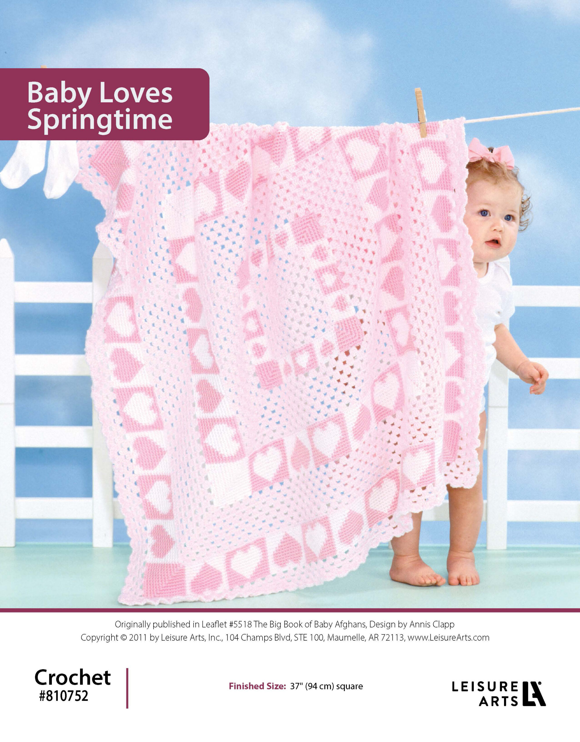 Leisure Arts The Big Book of Baby Afghans Baby Loves Springtime ePattern
