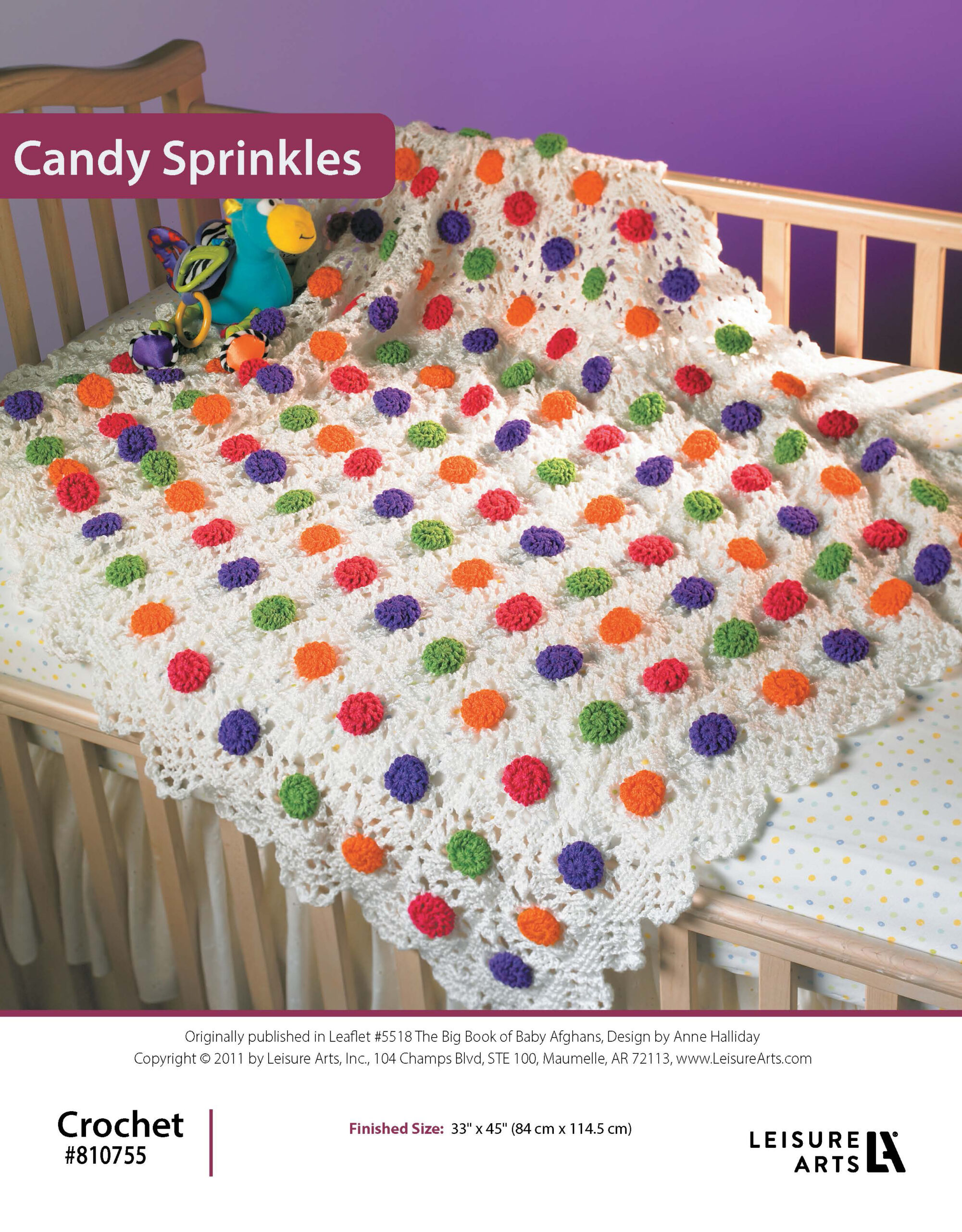 Leisure Arts The Big Book of Baby Afghans Candy Sprinkles ePattern