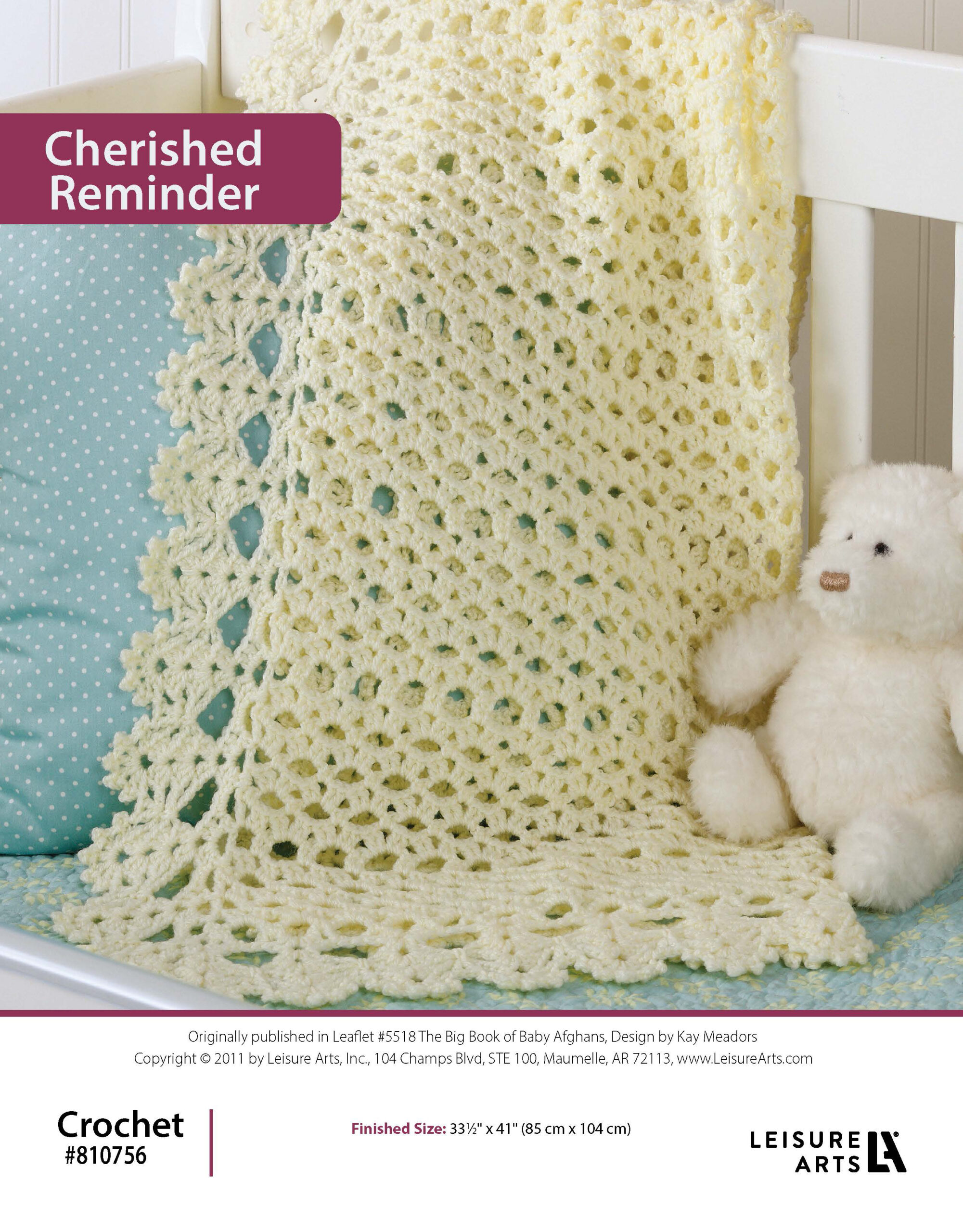 Leisure Arts The Big Book of Baby Afghans Cherished Reminder ePattern