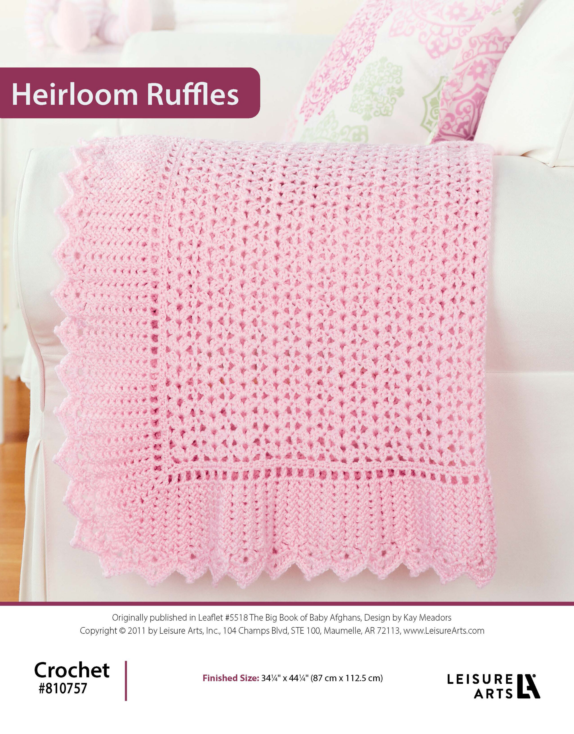 Leisure Arts The Big Book of Baby Afghans Heirloom Ruffles ePattern