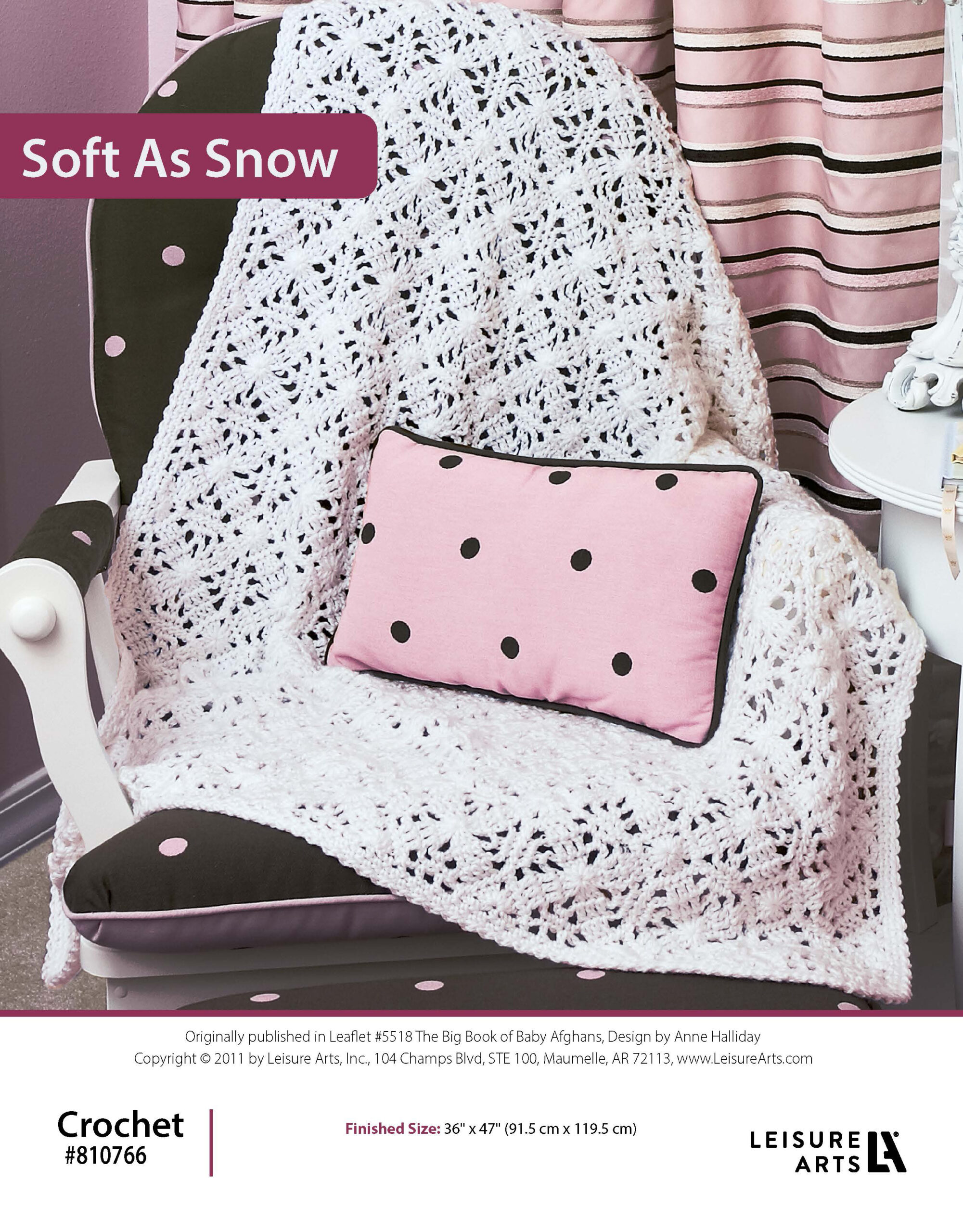 Leisure Arts The Big Book of Baby Afghans Soft As Snow ePattern