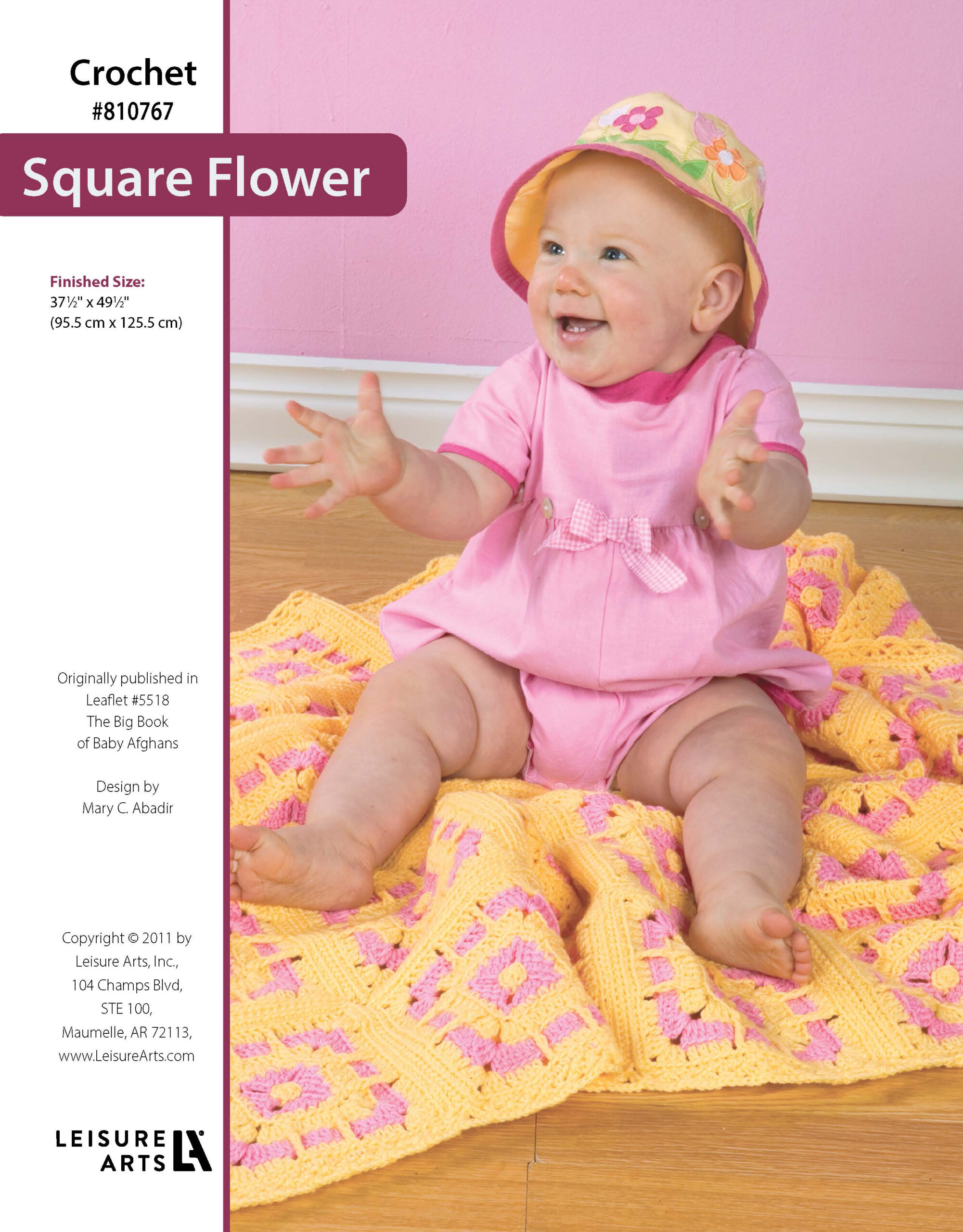 Leisure Arts The Big Book of Baby Afghans Square Flower ePattern