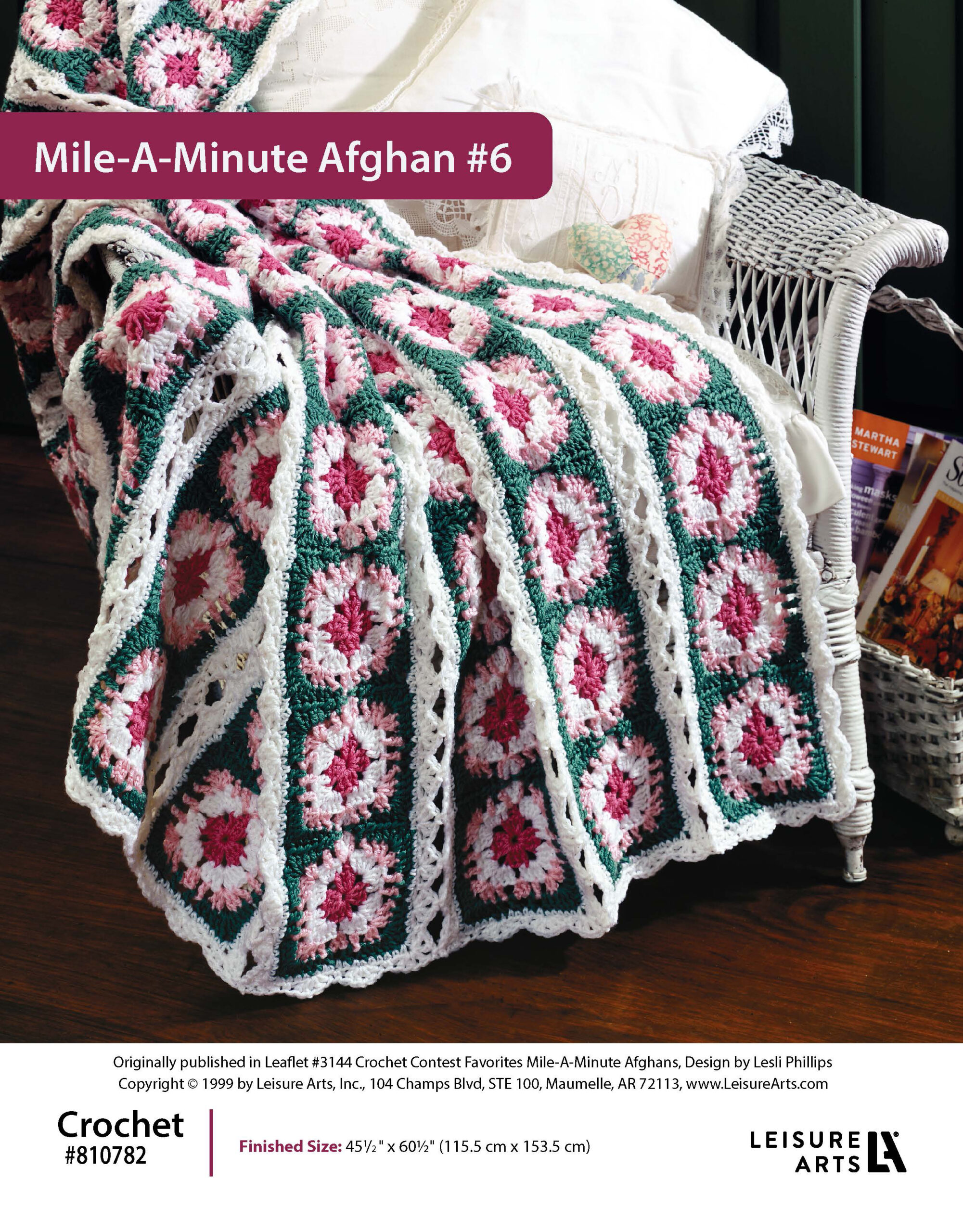 ePattern Leisure Arts Crochet MileAMinute Afghan 6