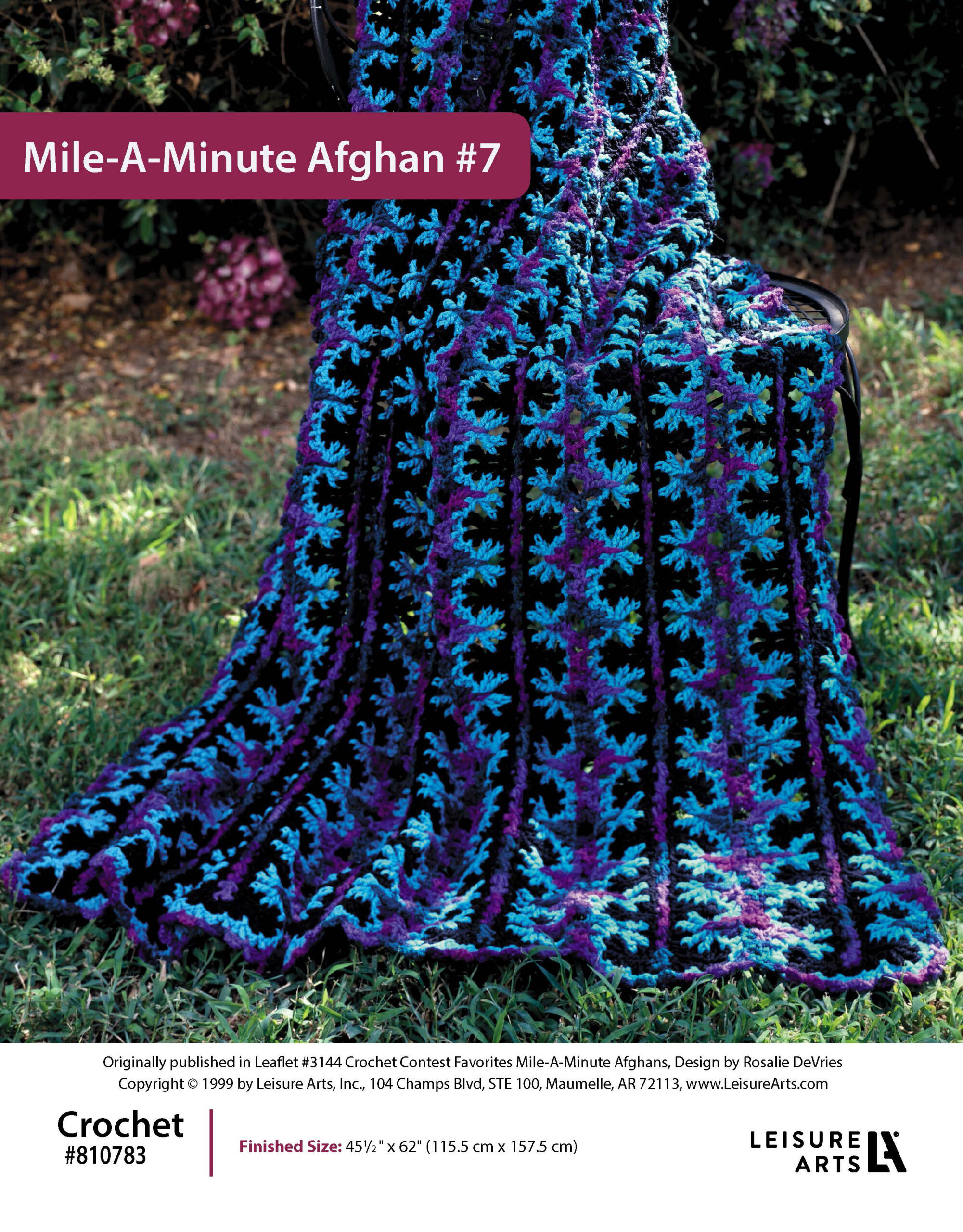 ePattern Leisure Arts Crochet MileAMinute Afghan 7