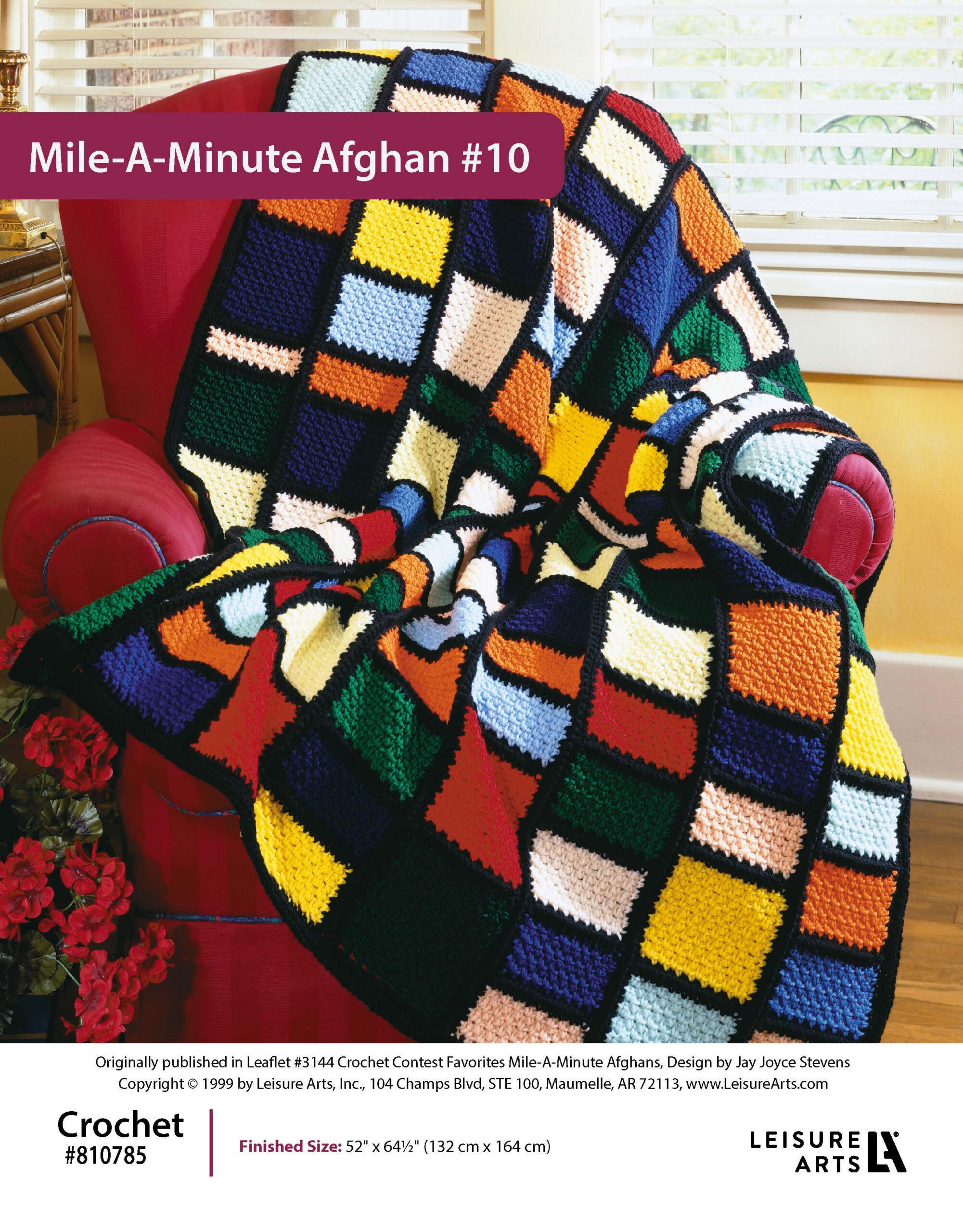 ePattern Leisure Arts Crochet MileAMinute Afghan 10