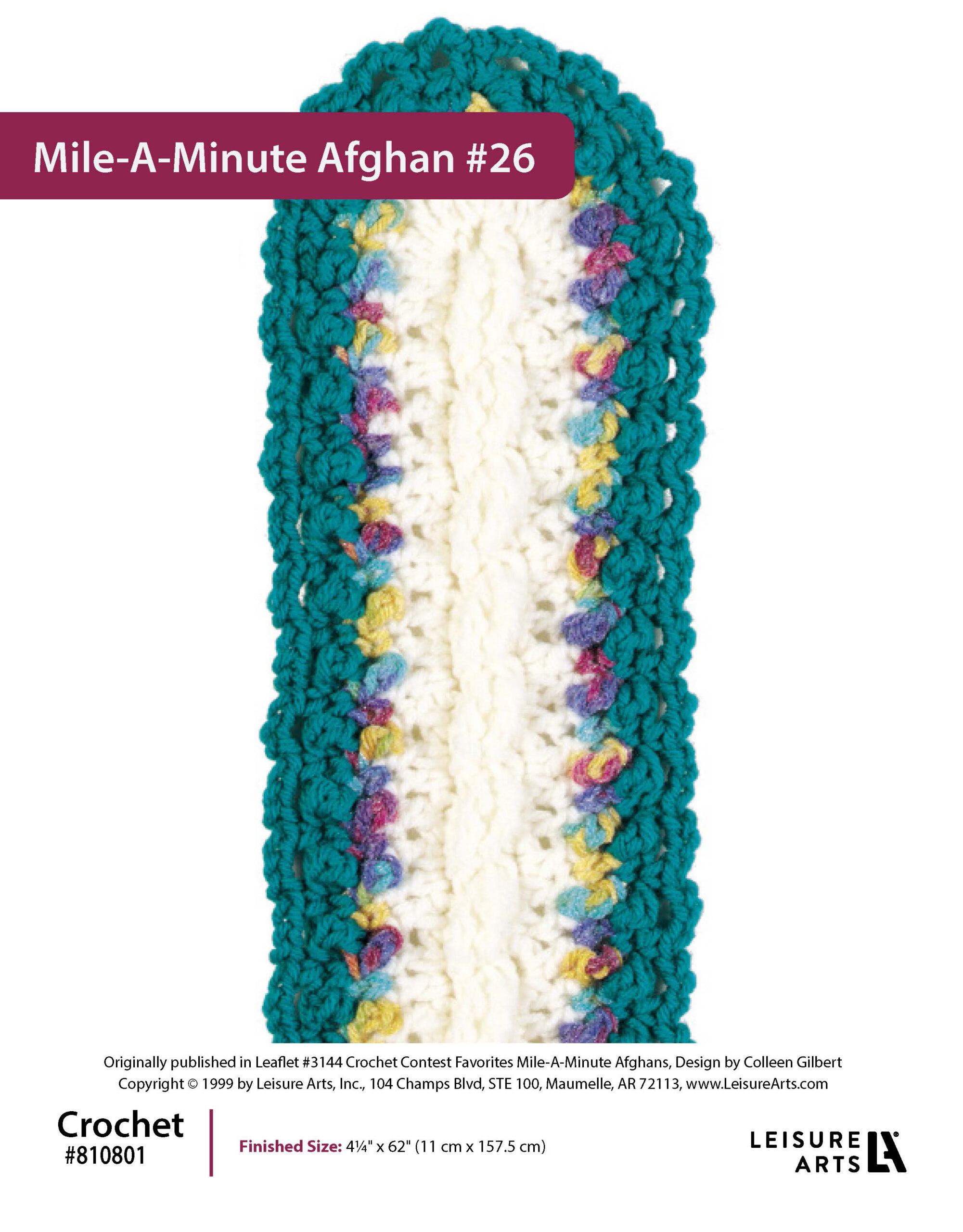 ePattern Leisure Arts Crochet MileAMinute Afghan 26