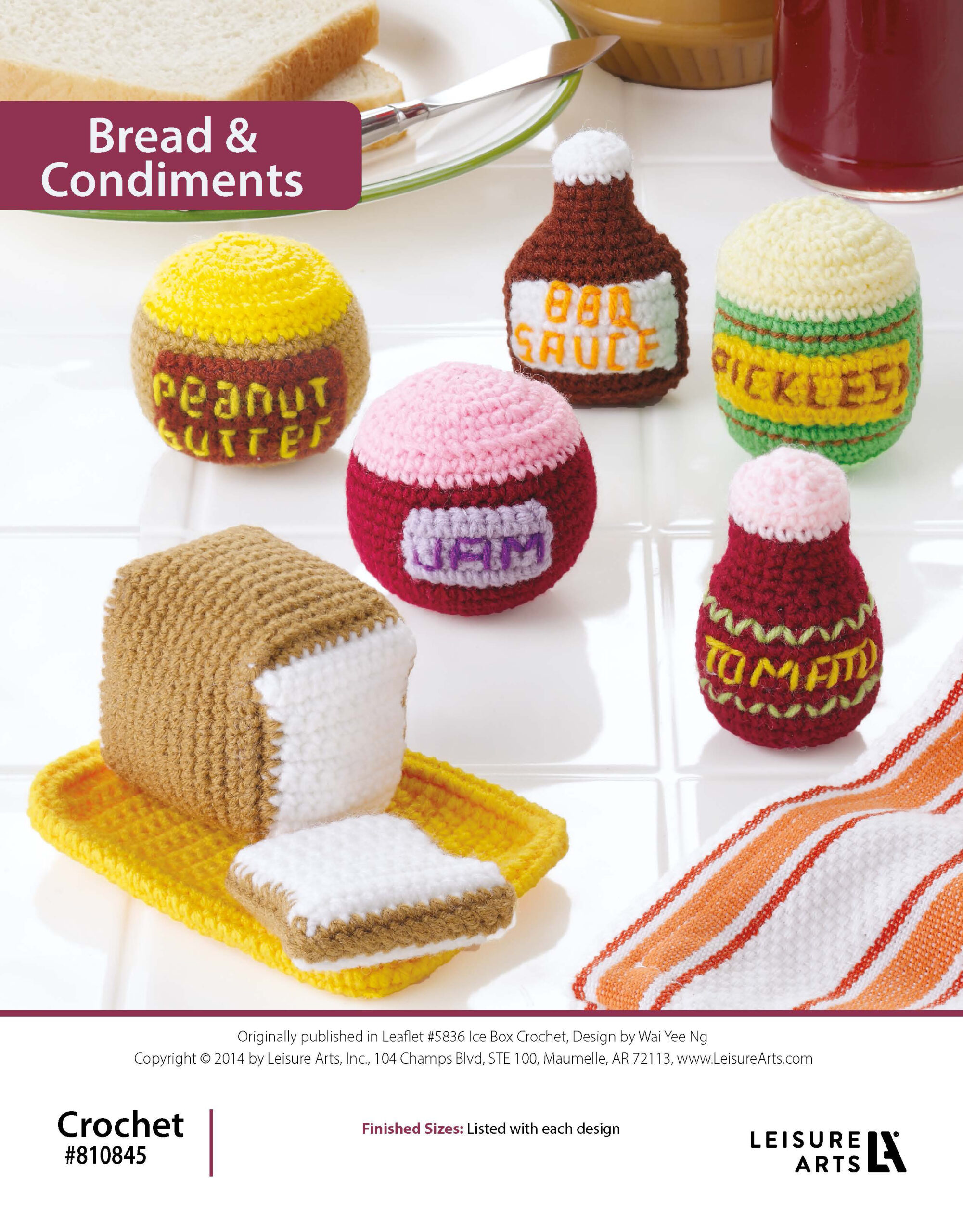 Leisure Arts Ice Box Crochet Bread Condiments ePattern