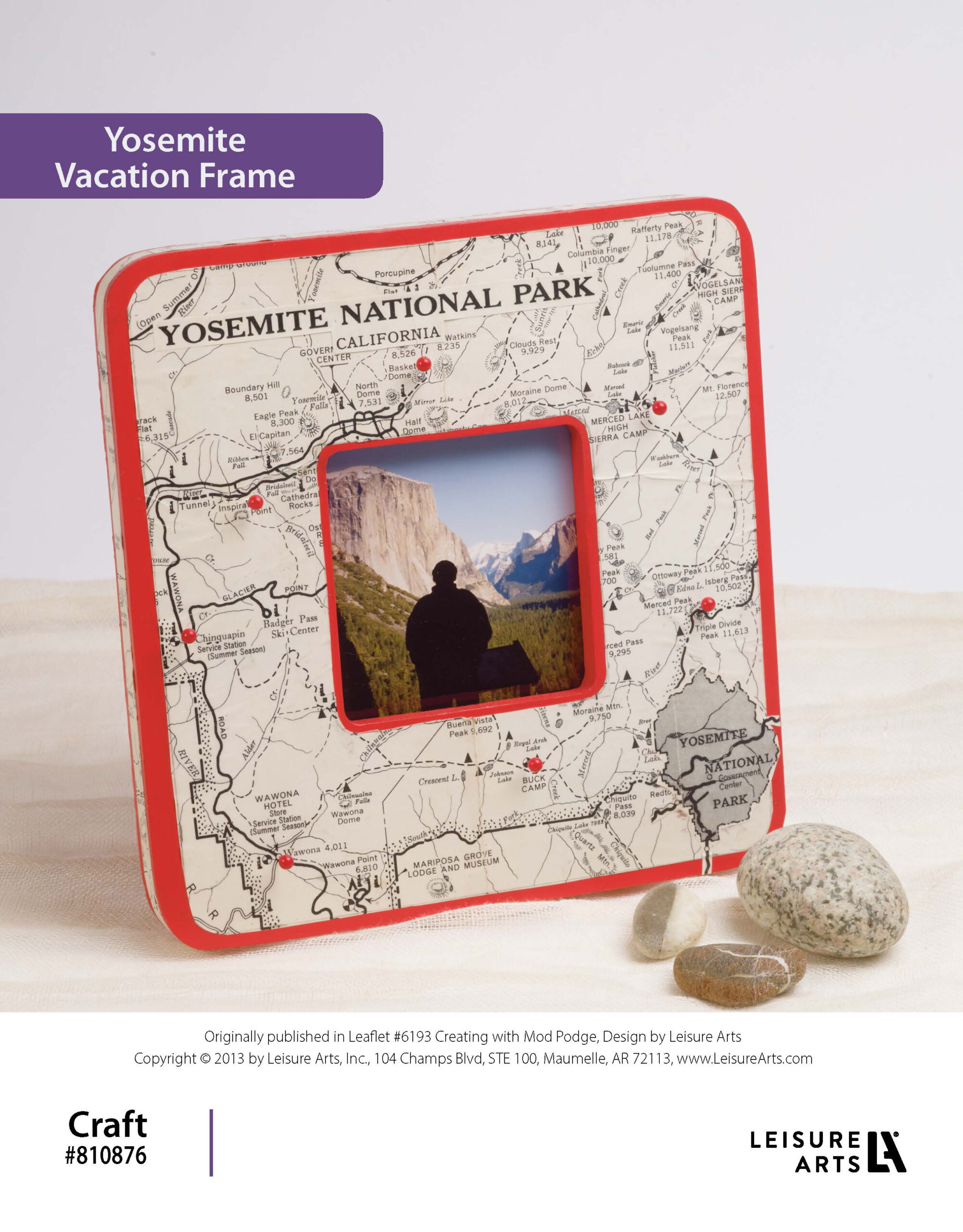 Leisure Arts Creating With Mod Podge Yosemite Vacation Frame ePattern