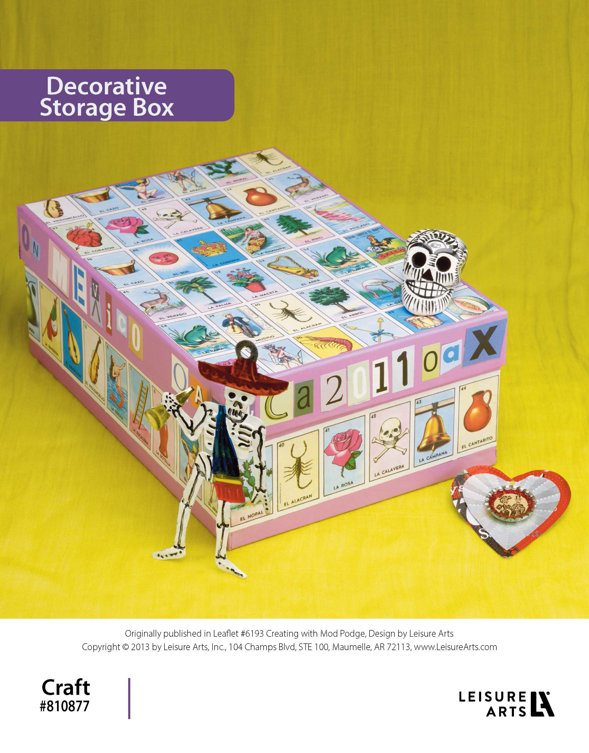 Leisure Arts Creating With Mod Podge Decorative Storage Box ePattern