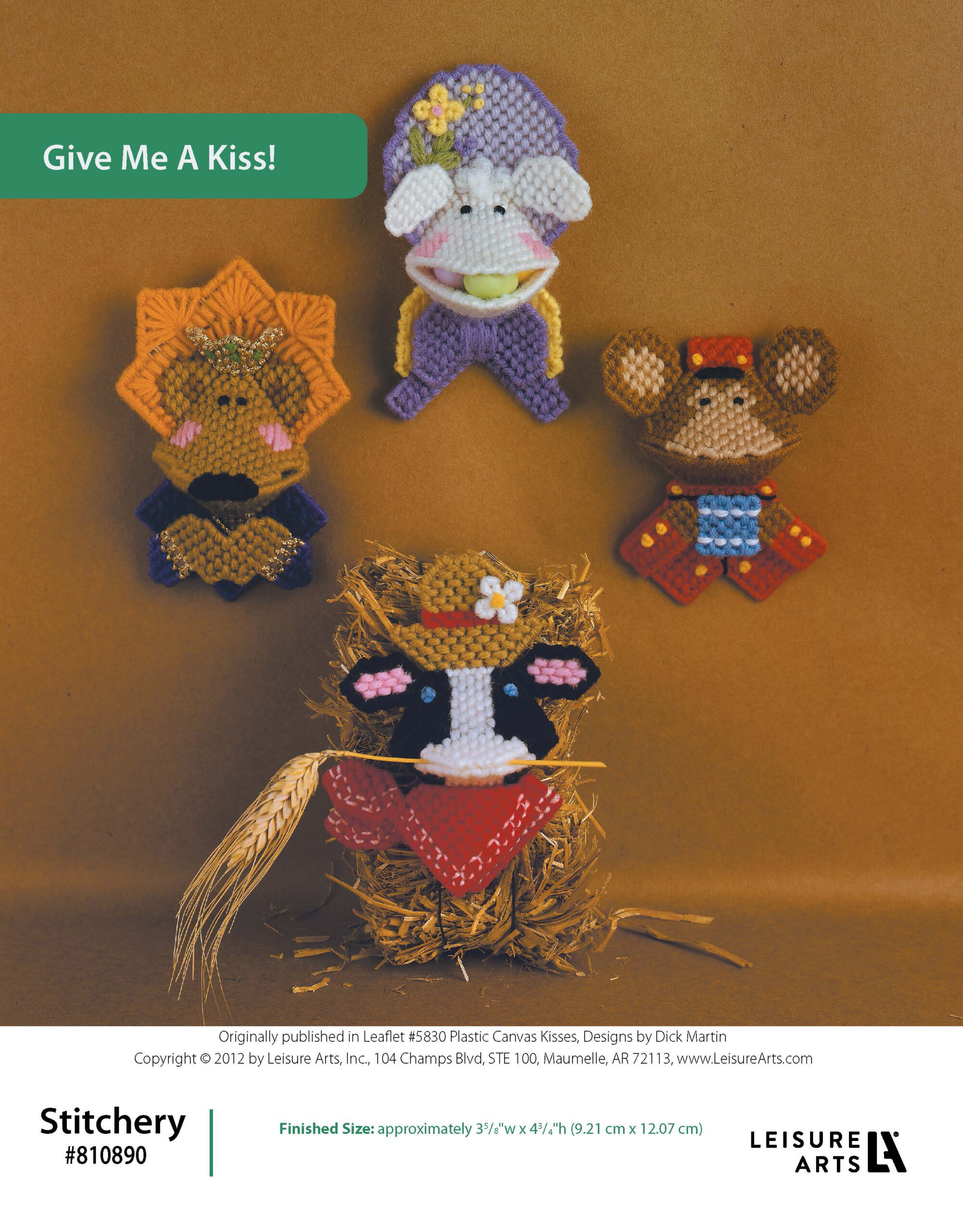 Leisure Arts Plastic Canvas Kissers Give Me A Kiss ePattern