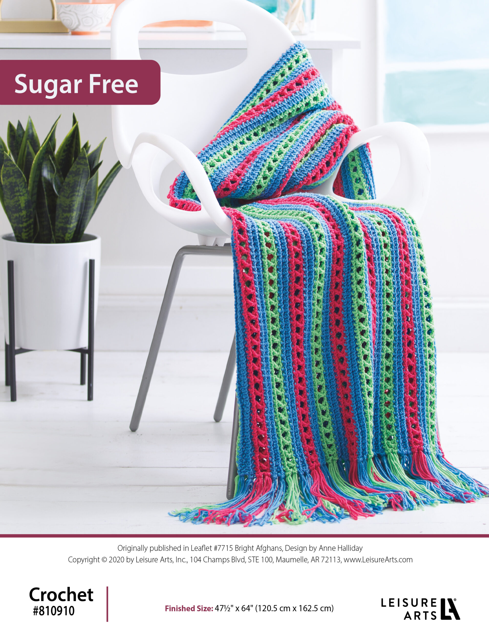 Leisure Arts ePattern Bright Afghans Sugar Free