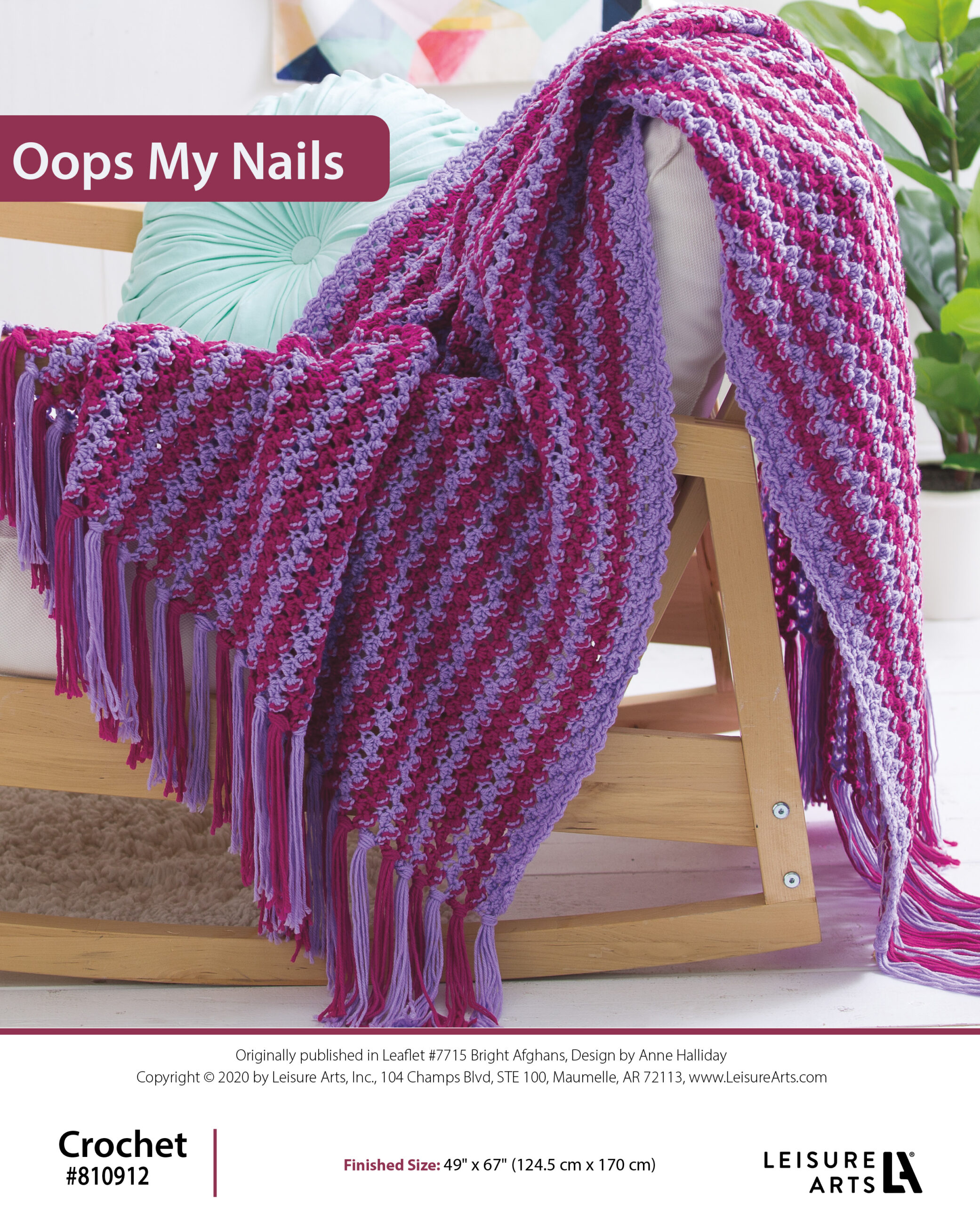 Leisure Arts ePattern Bright Afghans Oops My Nails