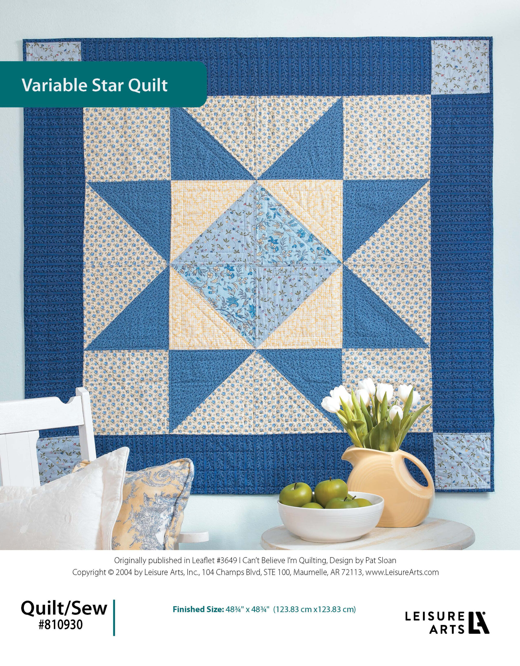Leisure Arts I Cant Believe Im Quilting Variable Star Quilt ePattern