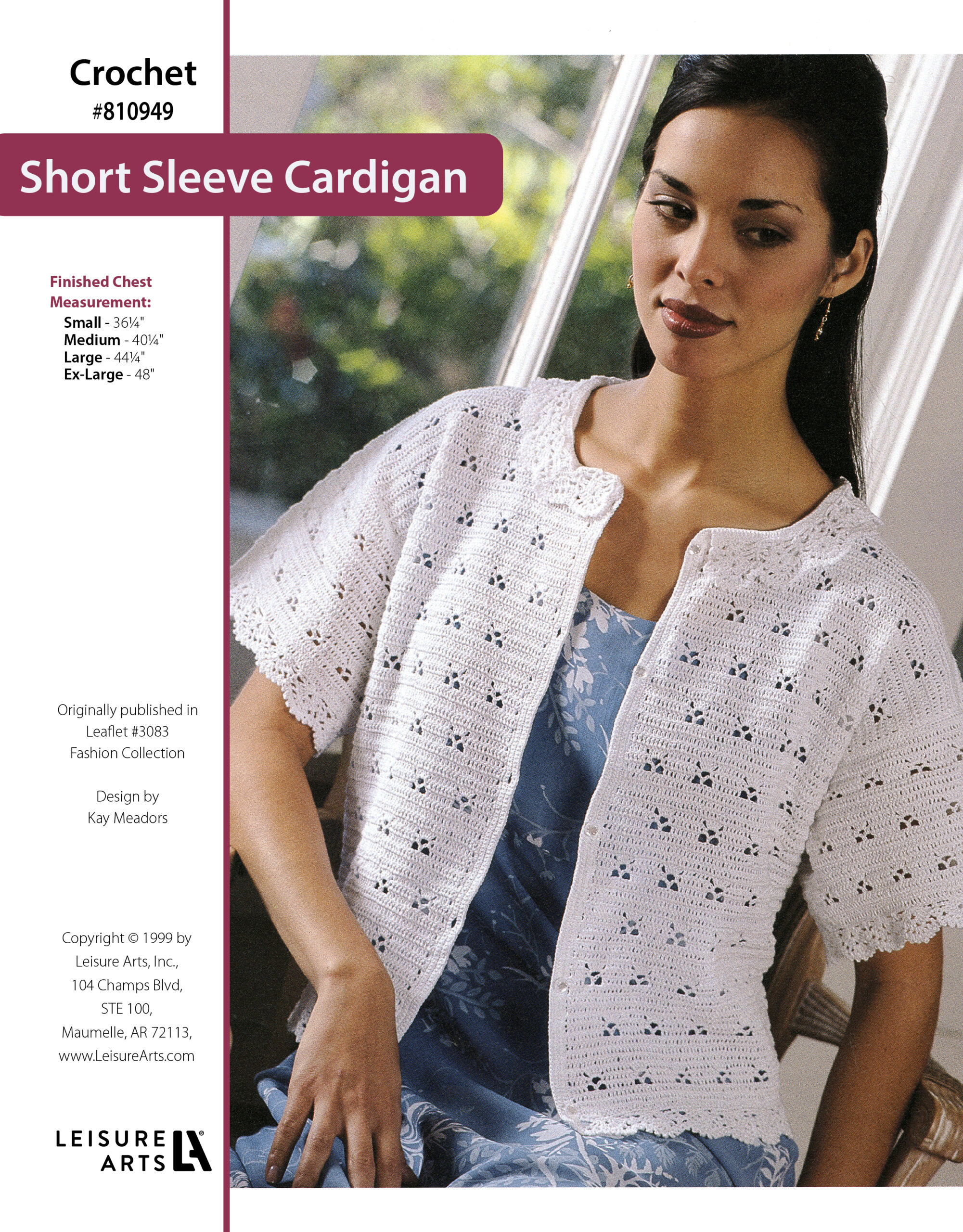 Leisure Arts Fashion Collection Crochet Flower Sweater ePattern