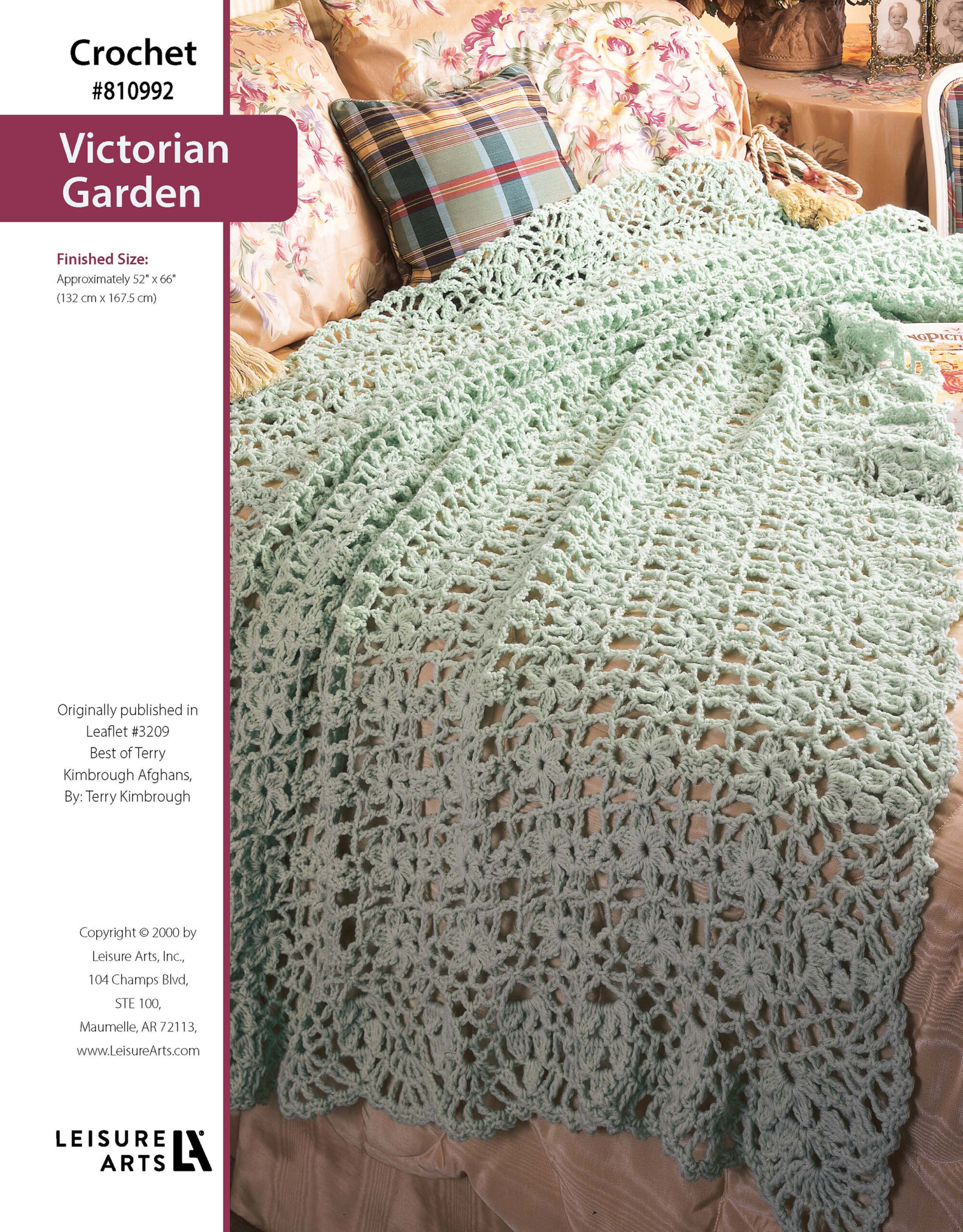 Leisure Arts ePattern Best of Terry Kimbrough Afghans Victorian Garden Afghan