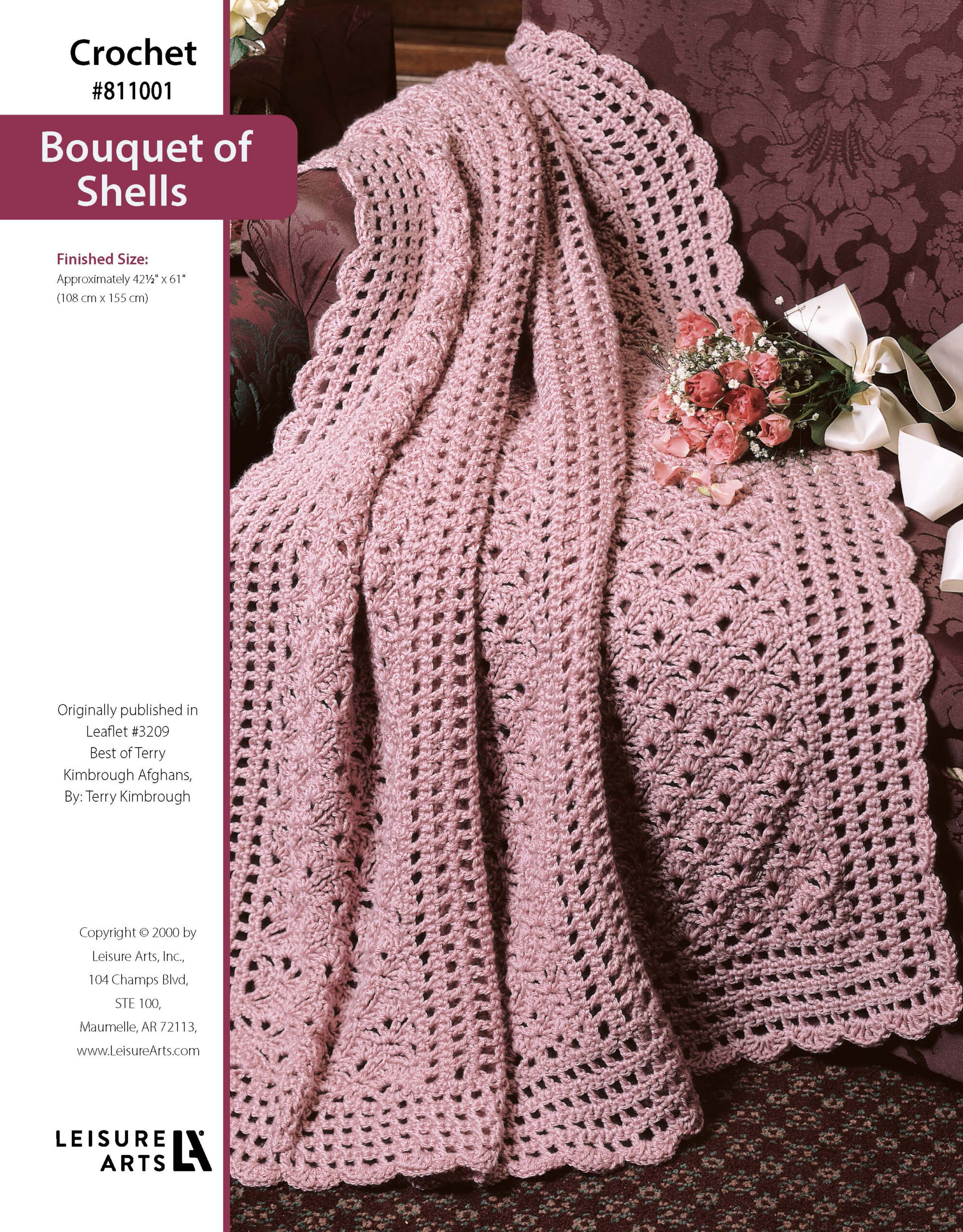 Leisure Arts ePattern Best of Terry Kimbrough Afghans Bouquet of Shells Afghan