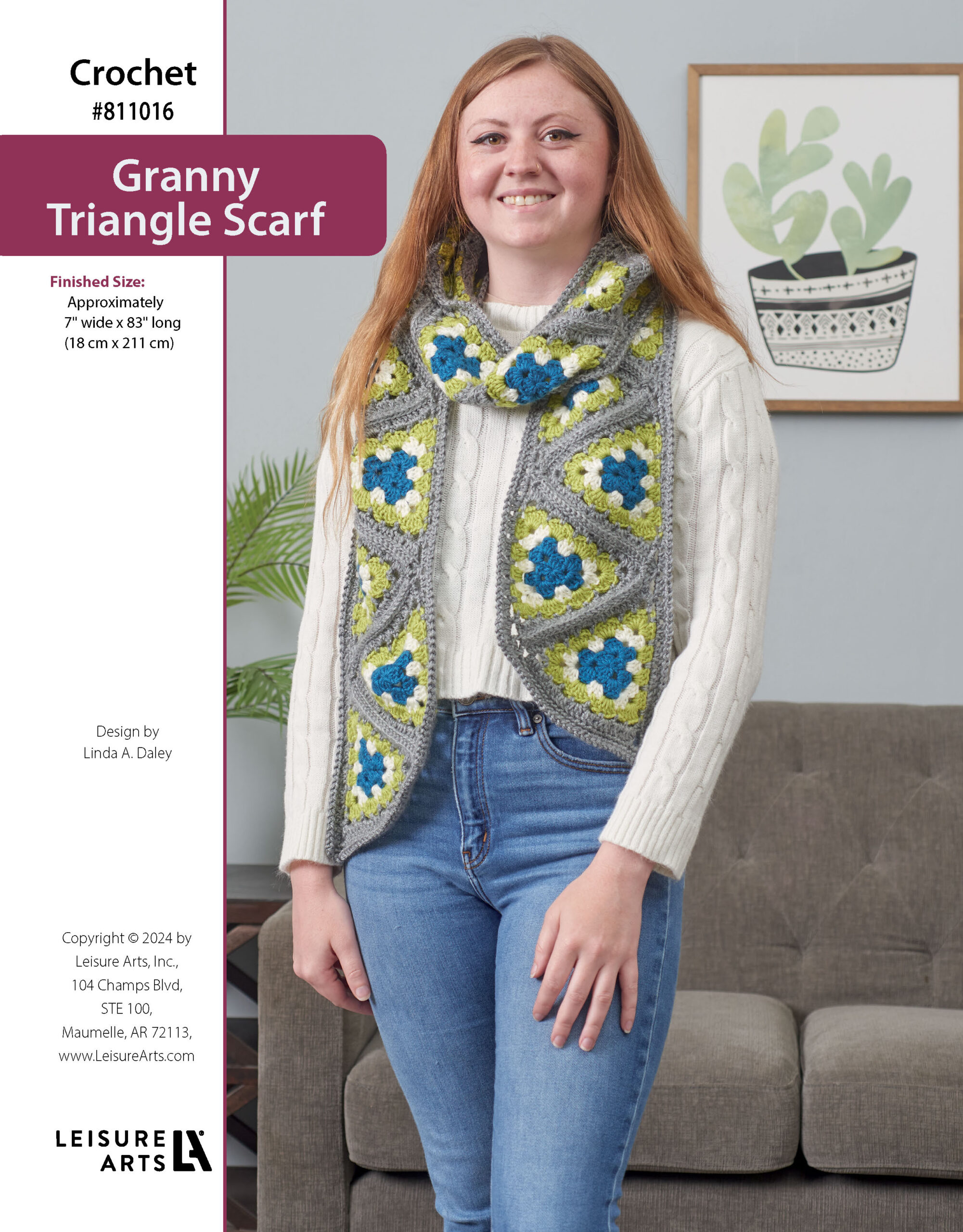 Leisure Arts ePattern Triangle Granny Scarf