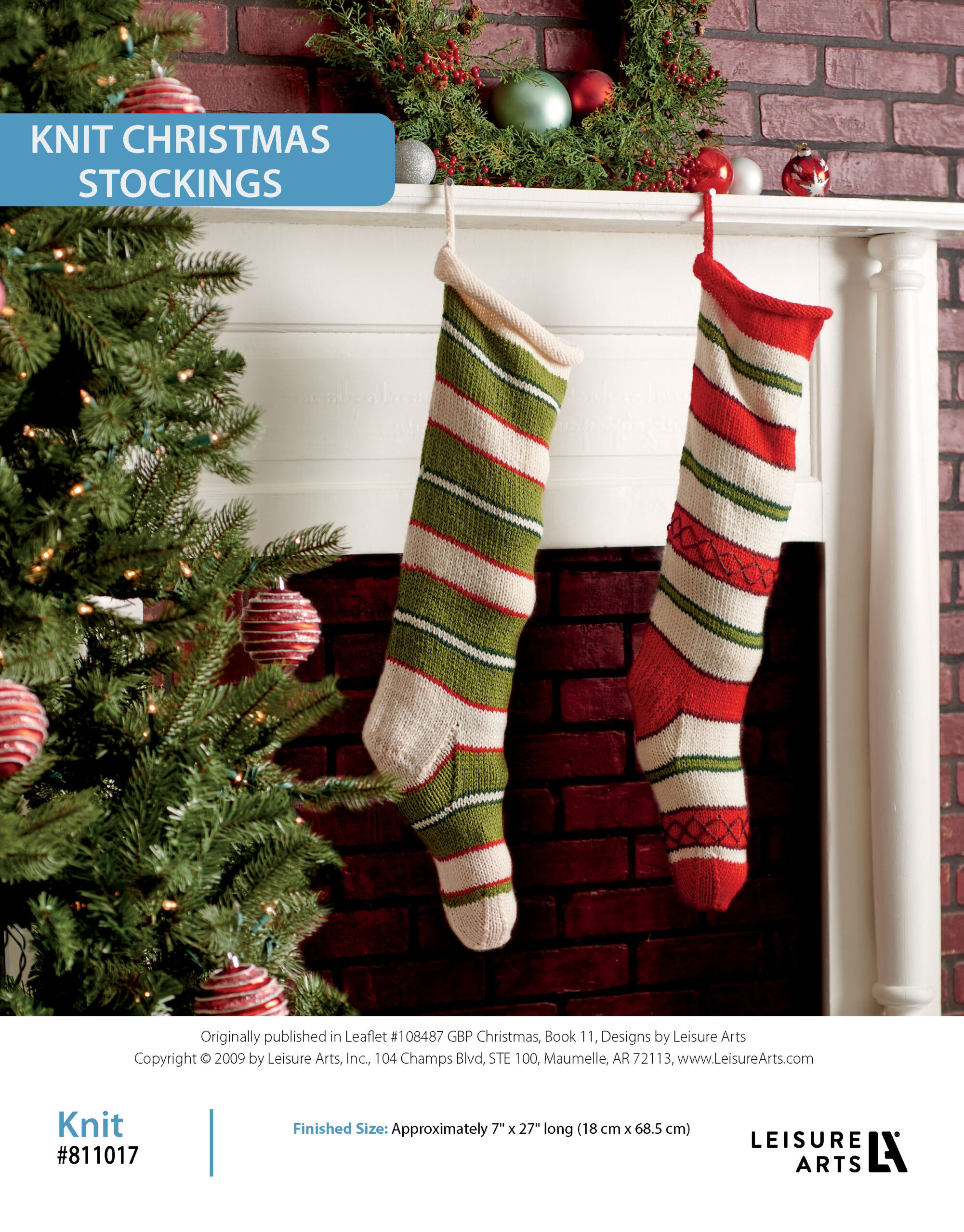 Leisure Arts ePattern Gooseberry Patch Christmas Knit Stockings